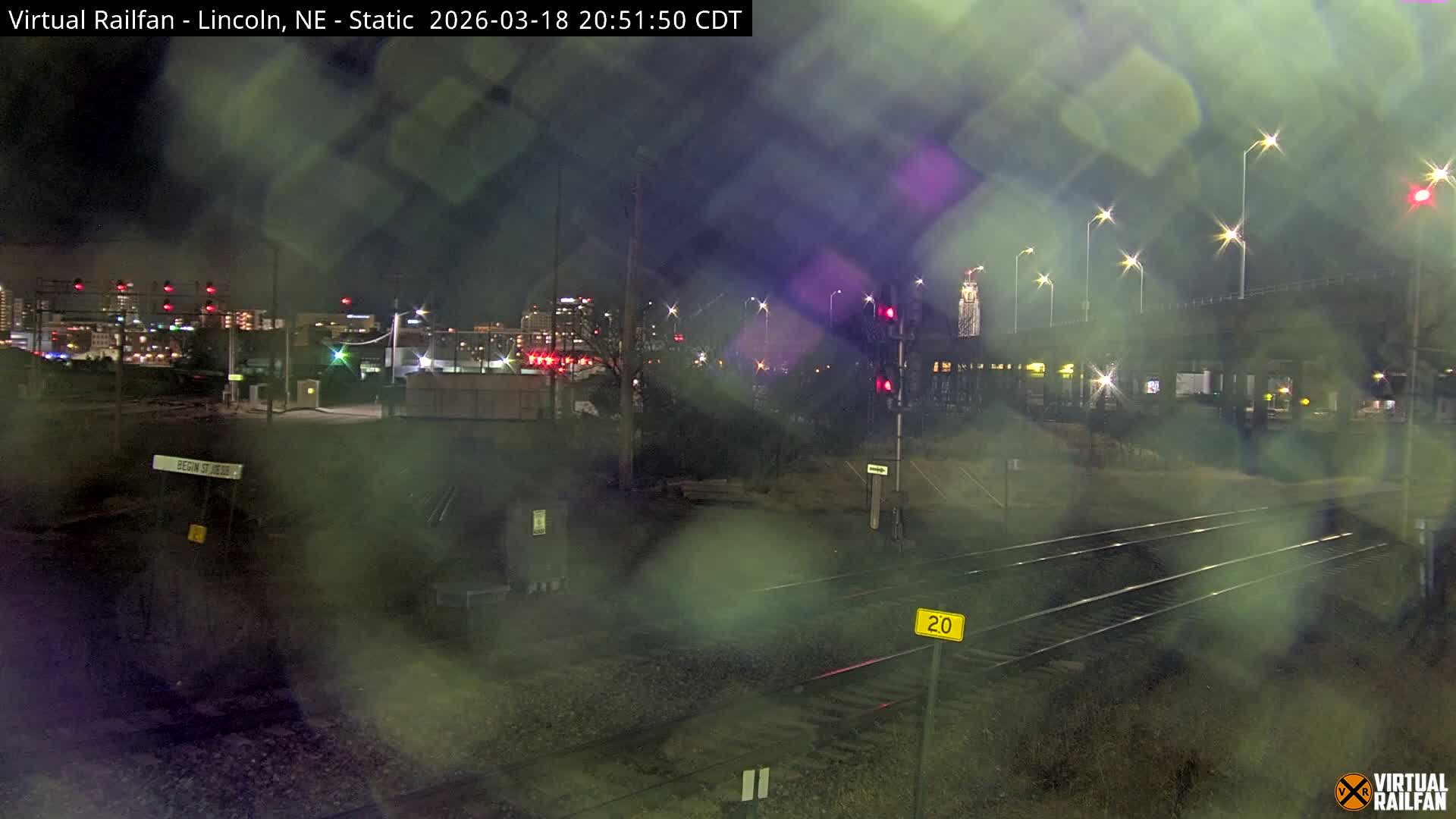 Lincoln Railroad Junction Live Cam - Lincoln, Lancaster,Nebraska, USA 