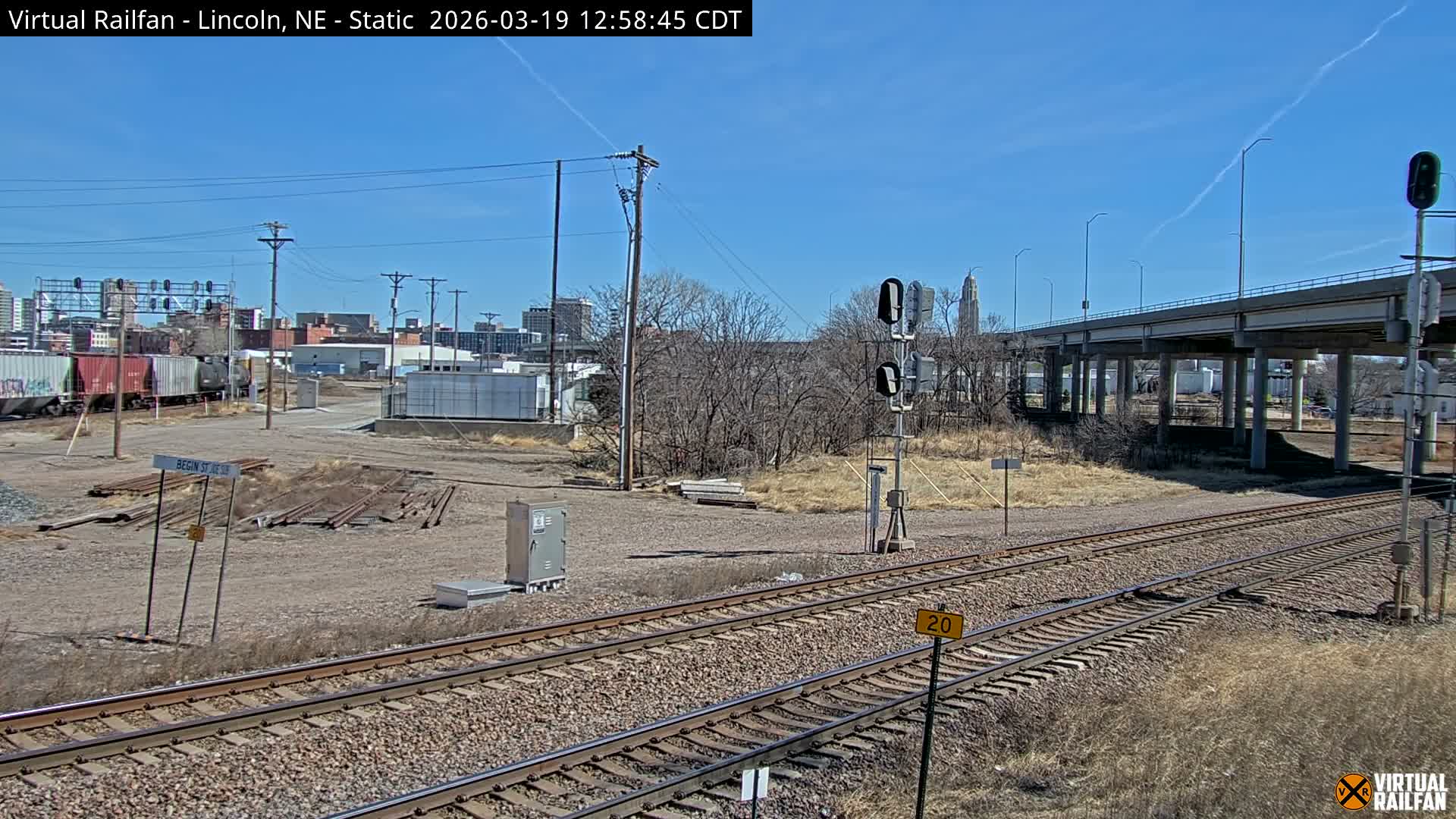 Lincoln Railroad Junction Live Cam - Lincoln, Lancaster,Nebraska, USA 
