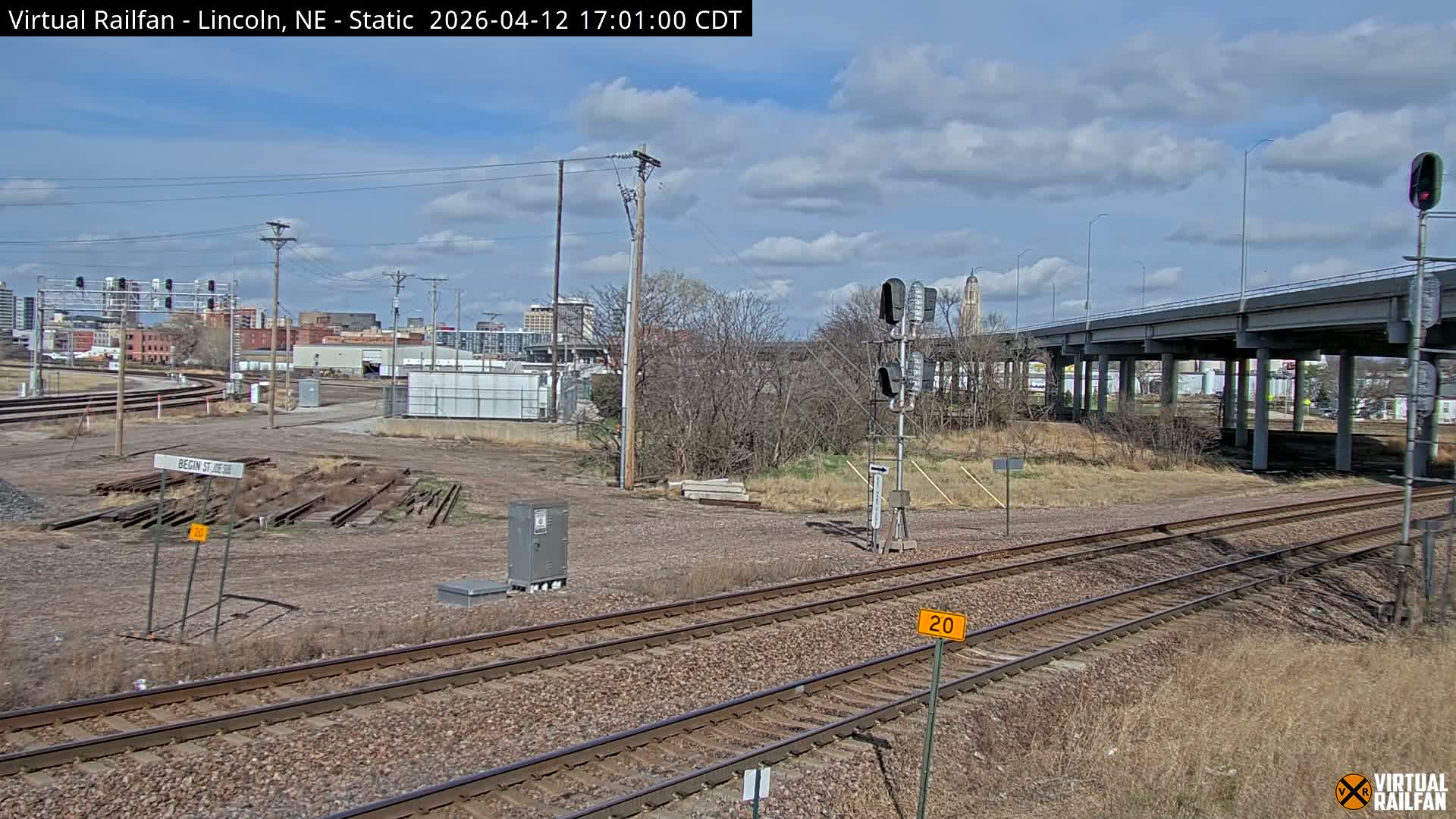 Lincoln Railroad Junction Live Cam - Lincoln, Lancaster,Nebraska, USA 