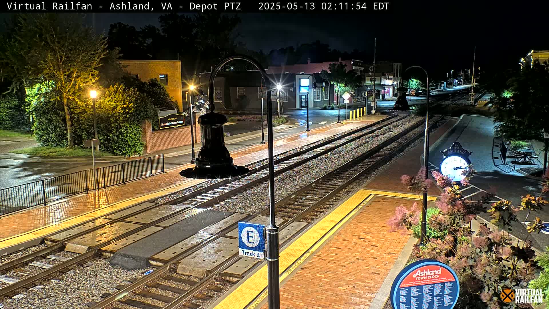 Ashland  Railroad Crossing  Live Cam -  Ashland, Hanover, Virginia, USA 