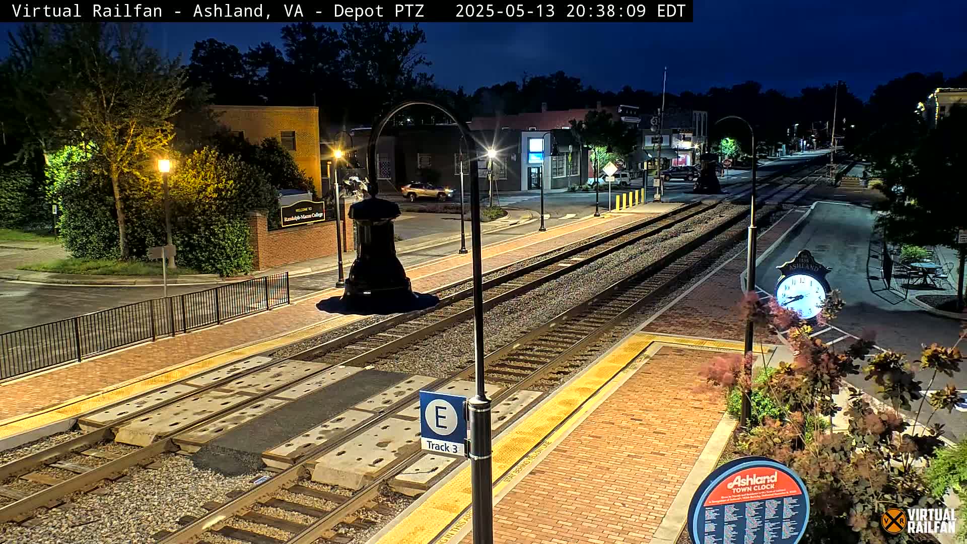 Ashland  Railroad Crossing  Live Cam -  Ashland, Hanover, Virginia, USA 