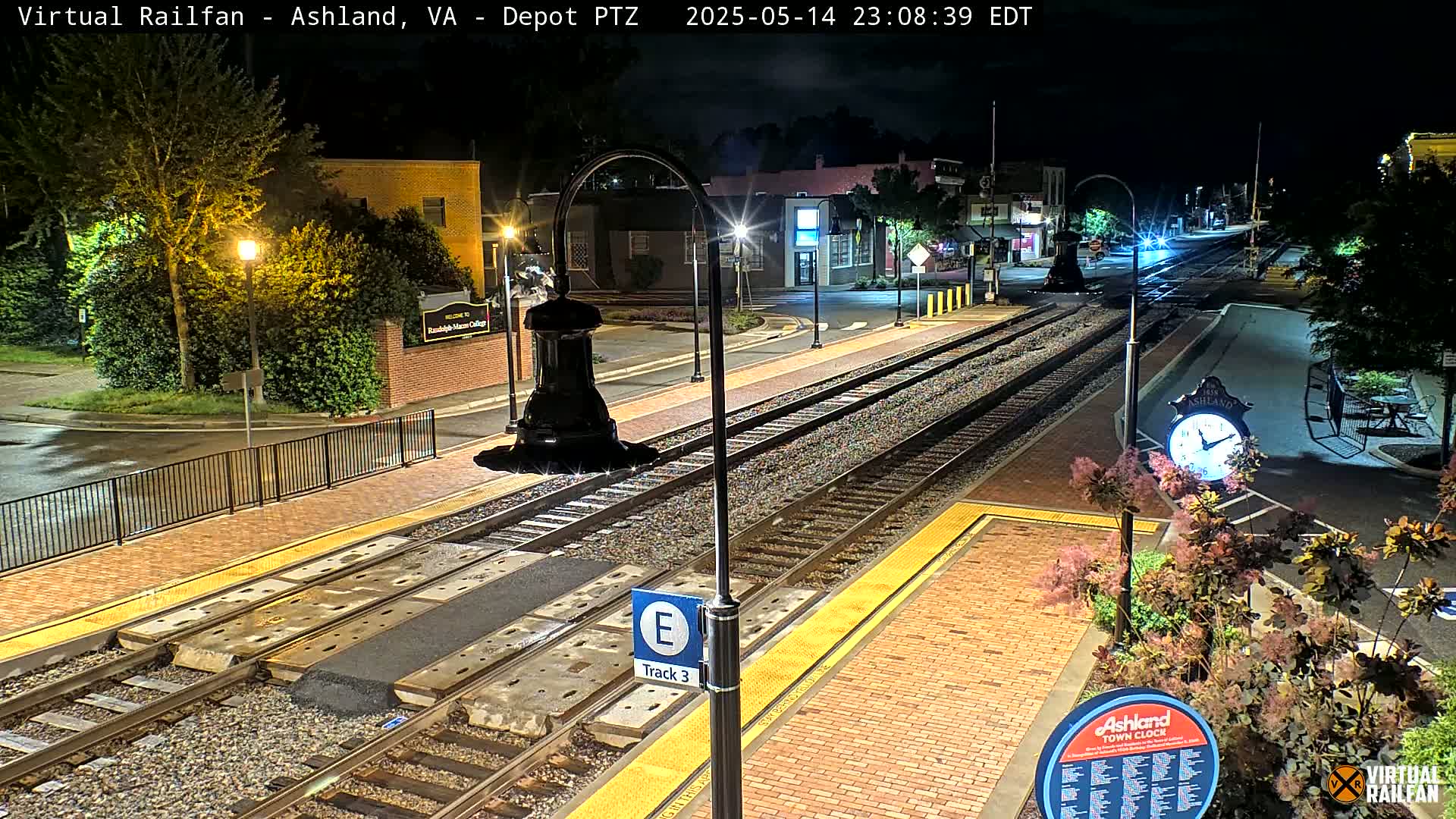 Ashland  Railroad Crossing  Live Cam -  Ashland, Hanover, Virginia, USA 