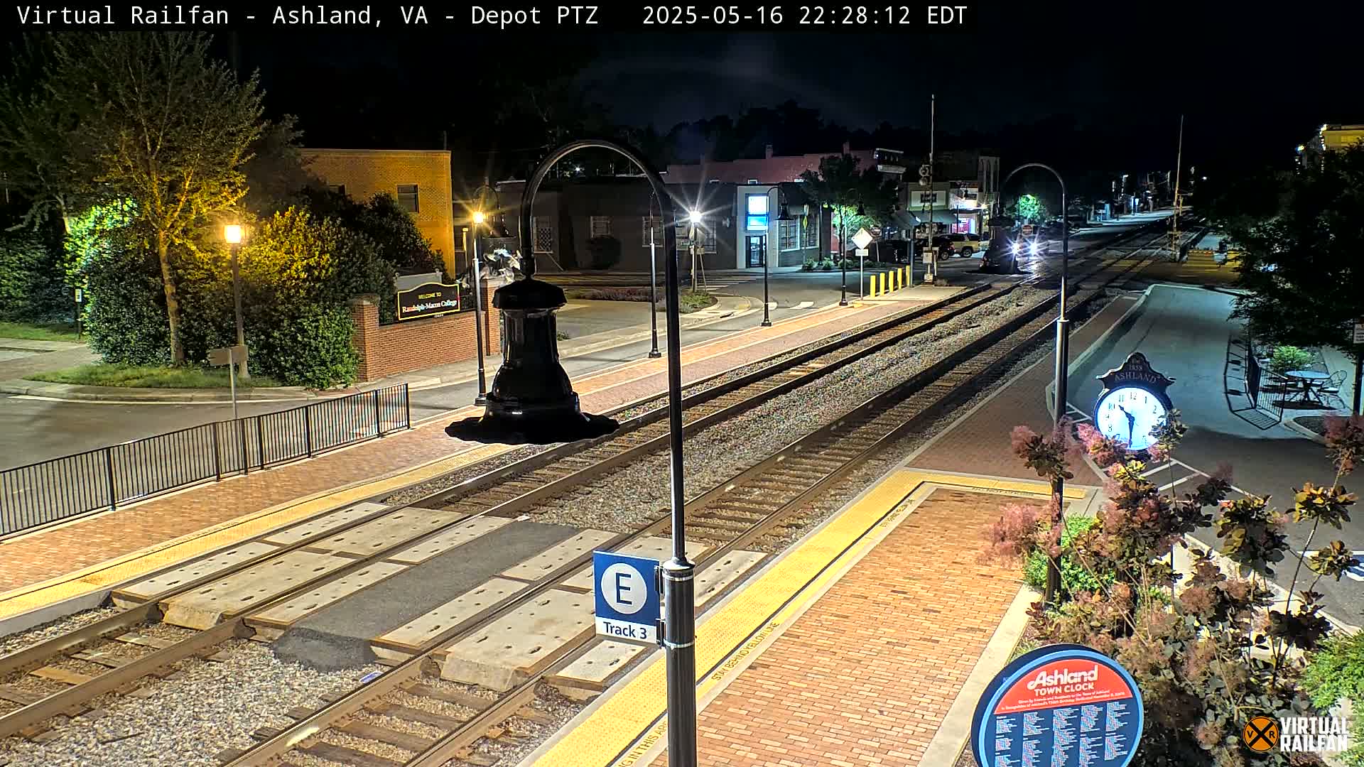 Ashland  Railroad Crossing  Live Cam -  Ashland, Hanover, Virginia, USA 