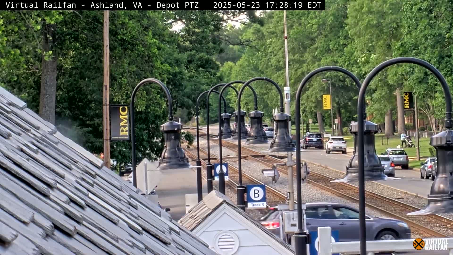 Ashland  Railroad Crossing  Live Cam -  Ashland, Hanover, Virginia, USA 