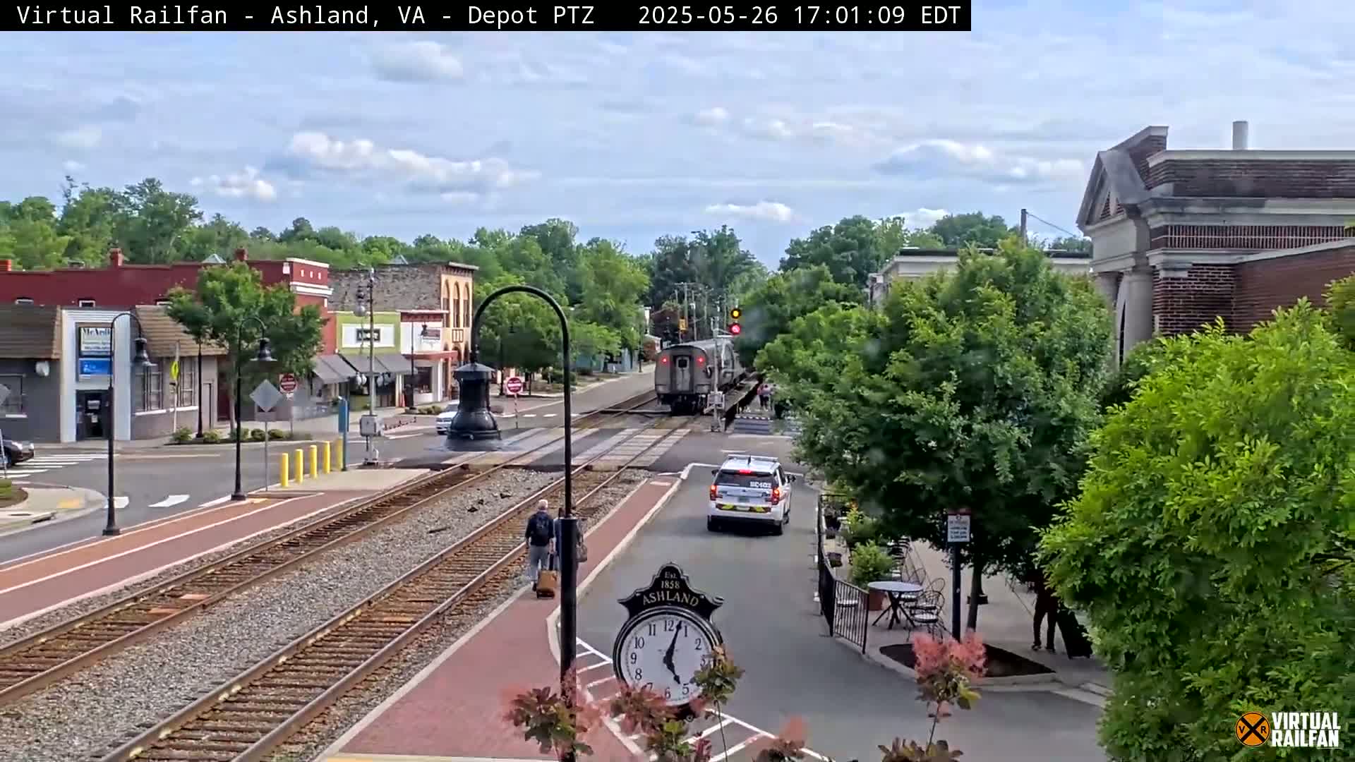 Ashland  Railroad Crossing  Live Cam -  Ashland, Hanover, Virginia, USA 