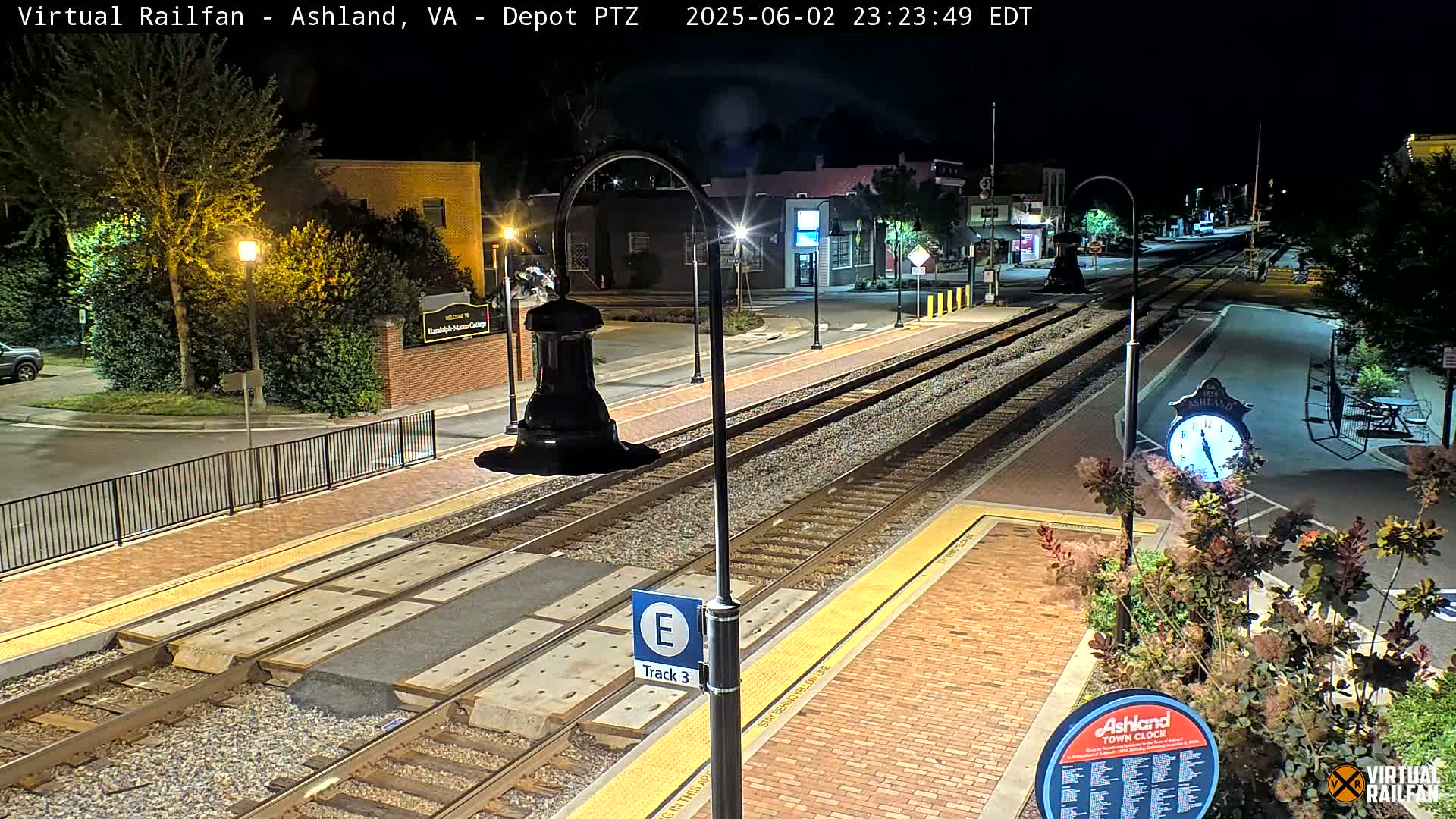 Ashland  Railroad Crossing  Live Cam -  Ashland, Hanover, Virginia, USA 