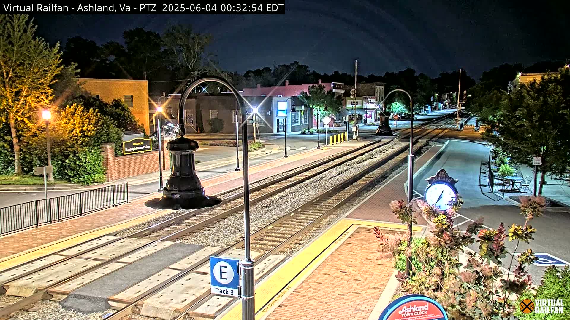 Ashland  Railroad Crossing  Live Cam -  Ashland, Hanover, Virginia, USA 