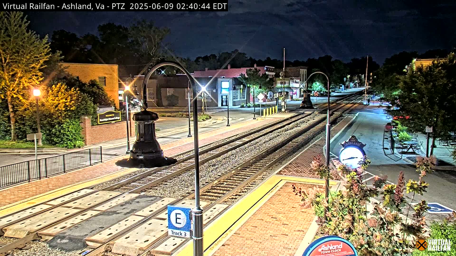 Ashland  Railroad Crossing  Live Cam -  Ashland, Hanover, Virginia, USA 