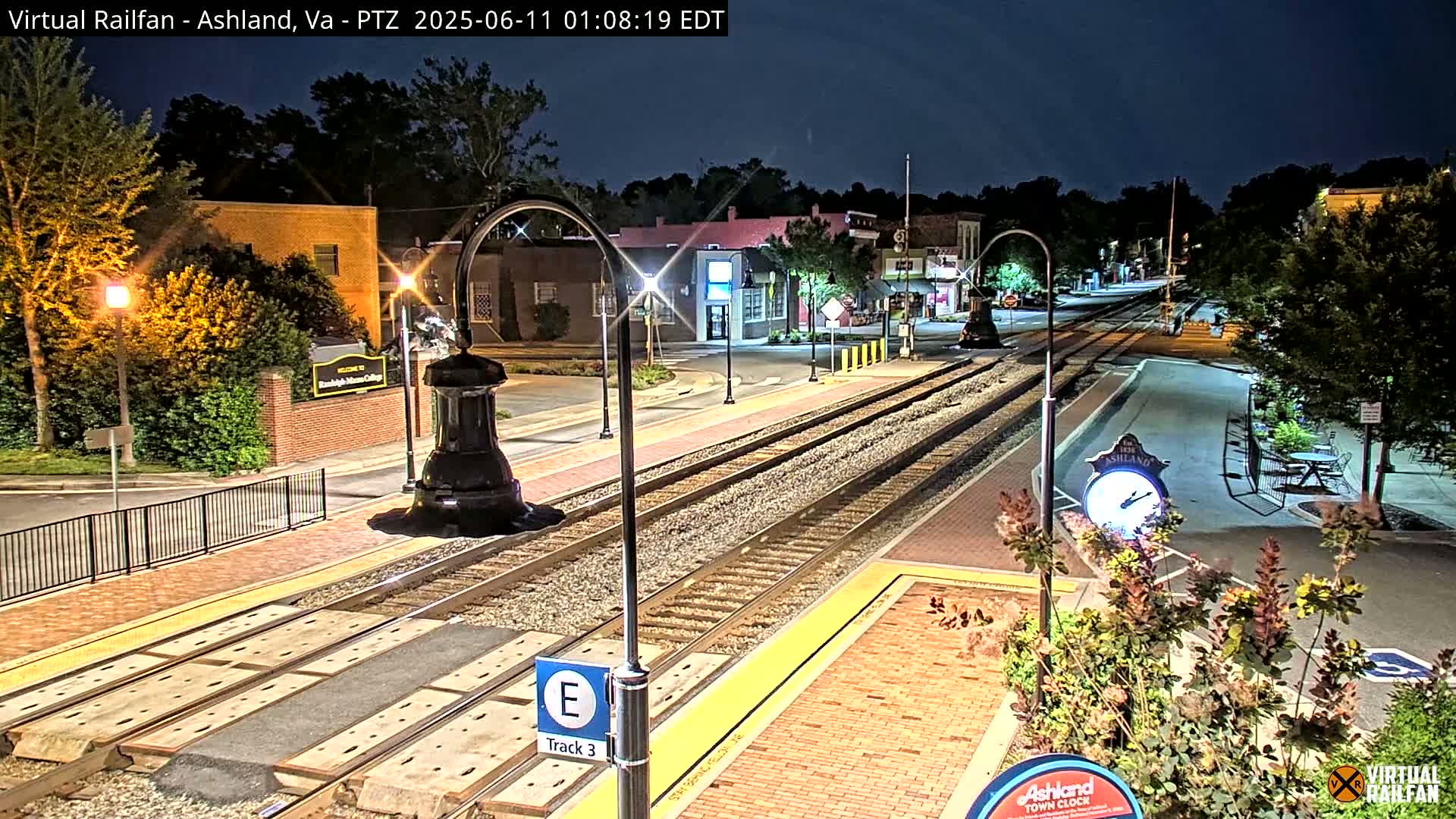 Ashland  Railroad Crossing  Live Cam -  Ashland, Hanover, Virginia, USA 