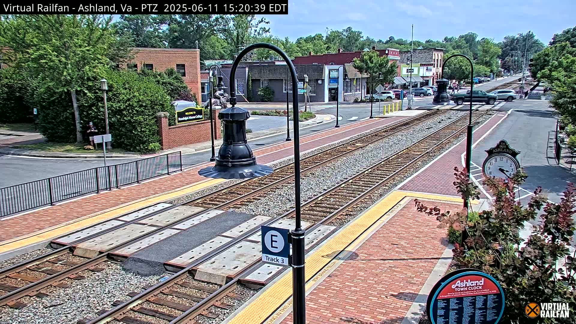 Ashland  Railroad Crossing  Live Cam -  Ashland, Hanover, Virginia, USA 