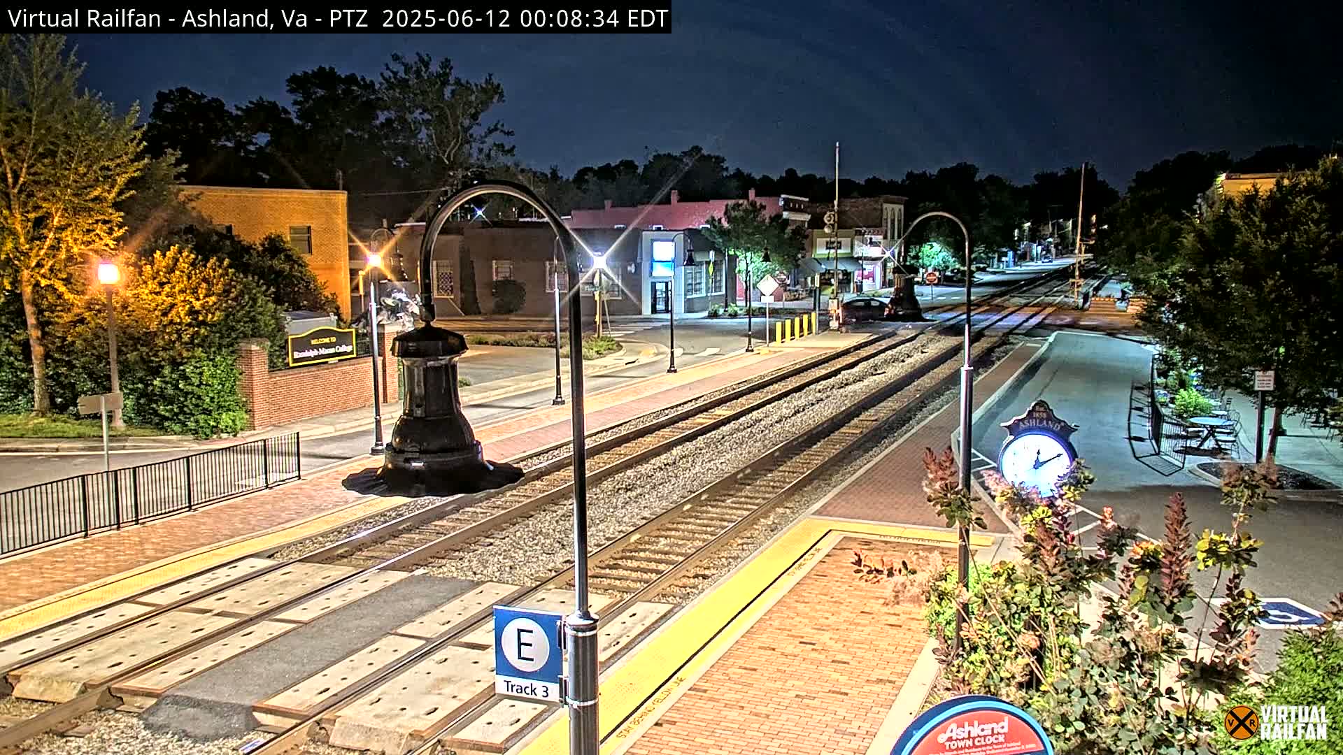 Ashland  Railroad Crossing  Live Cam -  Ashland, Hanover, Virginia, USA 