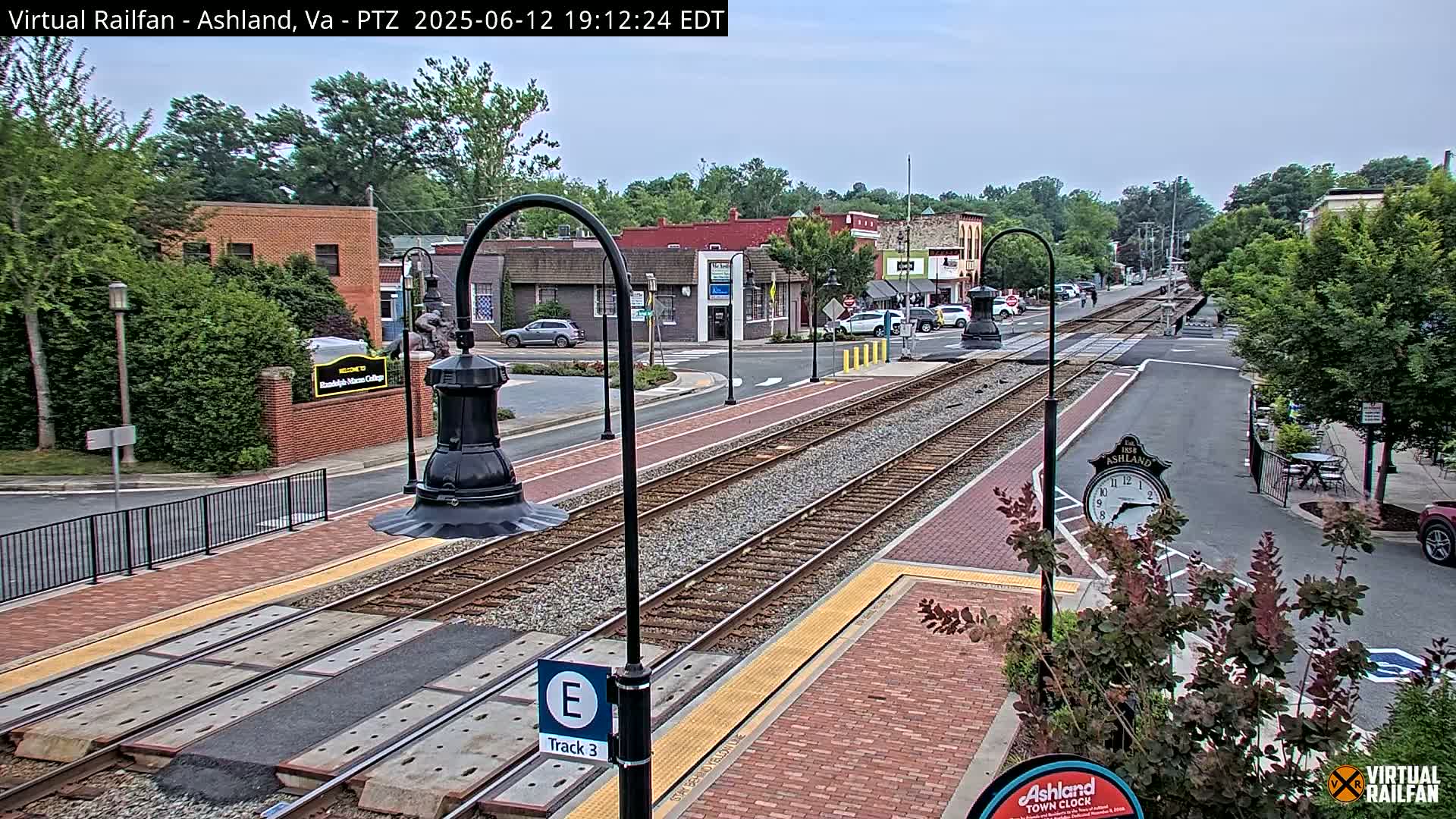Ashland  Railroad Crossing  Live Cam -  Ashland, Hanover, Virginia, USA 