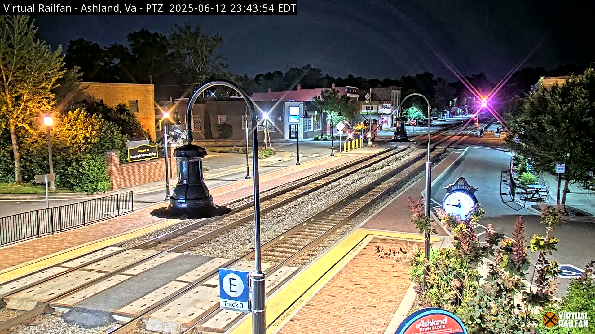 Ashland  Railroad Crossing  Live Cam -  Ashland, Hanover, Virginia, USA 