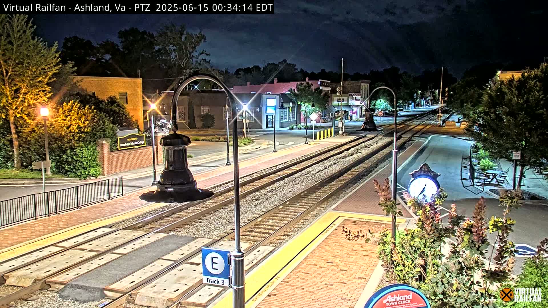 Ashland  Railroad Crossing  Live Cam -  Ashland, Hanover, Virginia, USA 