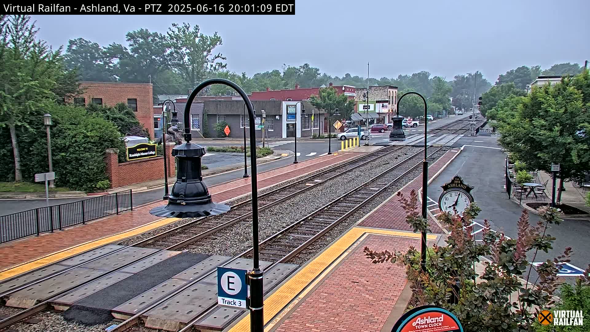 Ashland  Railroad Crossing  Live Cam -  Ashland, Hanover, Virginia, USA 