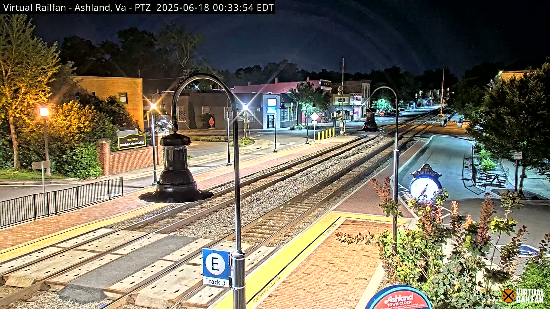 Ashland  Railroad Crossing  Live Cam -  Ashland, Hanover, Virginia, USA 
