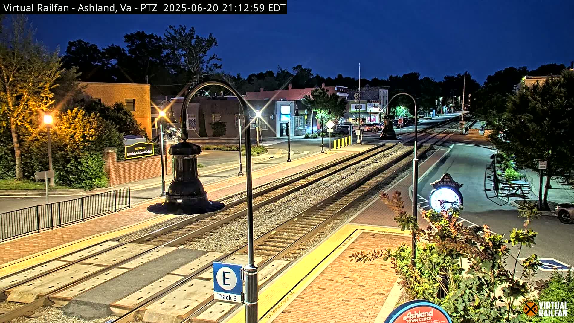 Ashland  Railroad Crossing  Live Cam -  Ashland, Hanover, Virginia, USA 