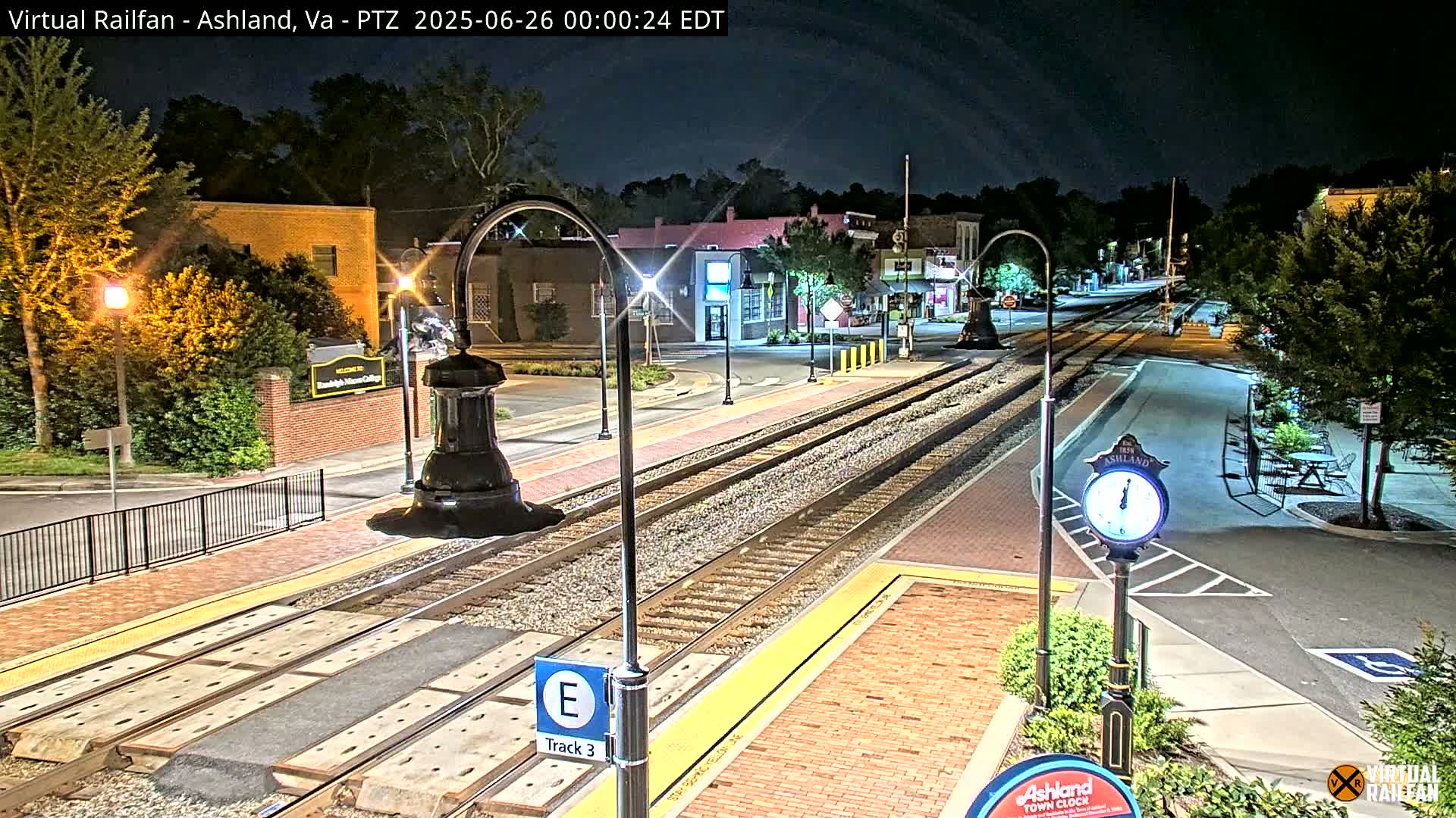 Ashland  Railroad Crossing  Live Cam -  Ashland, Hanover, Virginia, USA 