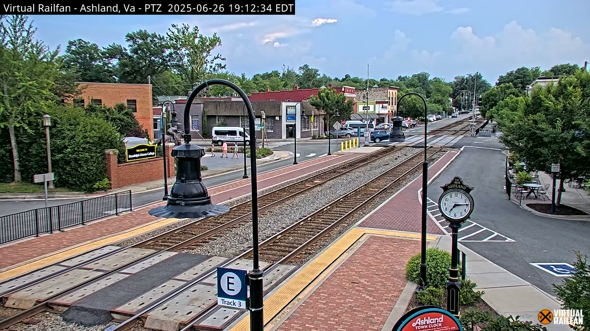 Ashland  Railroad Crossing  Live Cam -  Ashland, Hanover, Virginia, USA 