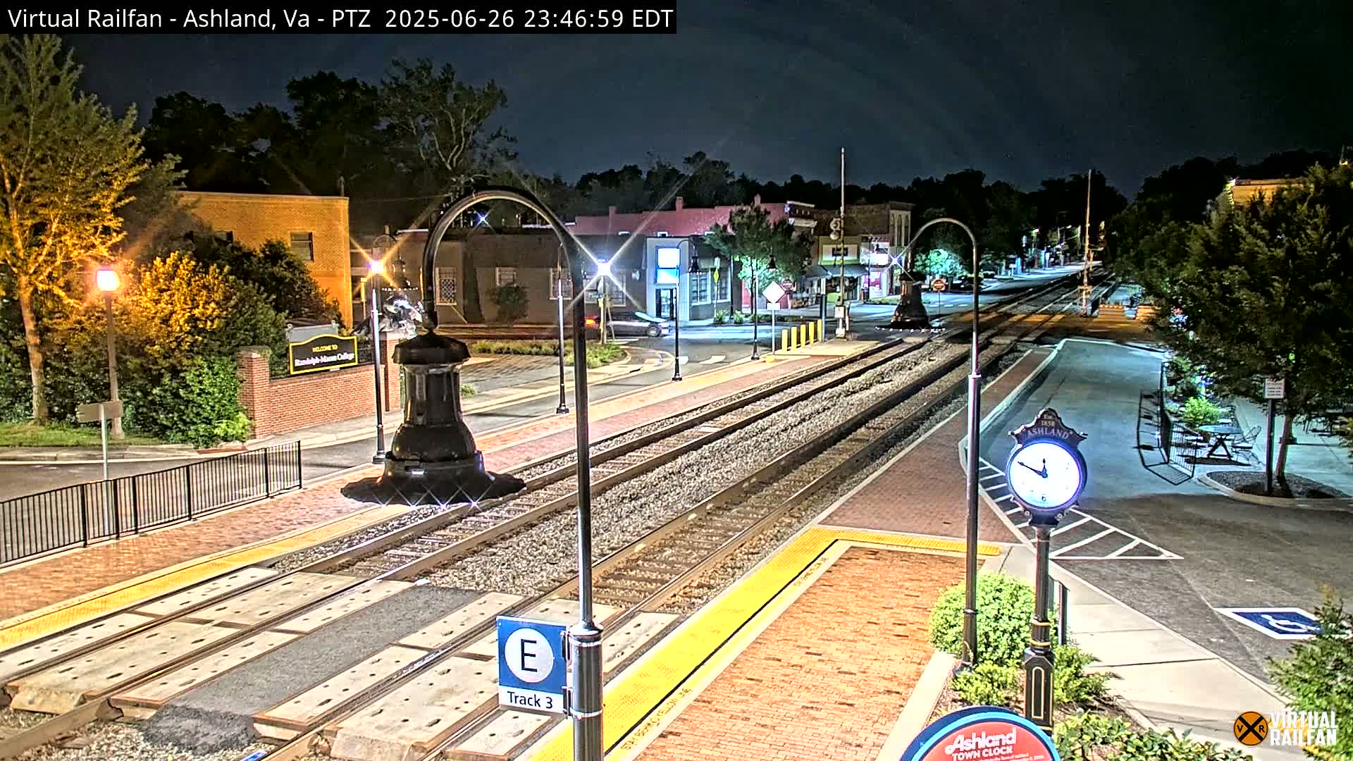 Ashland  Railroad Crossing  Live Cam -  Ashland, Hanover, Virginia, USA 
