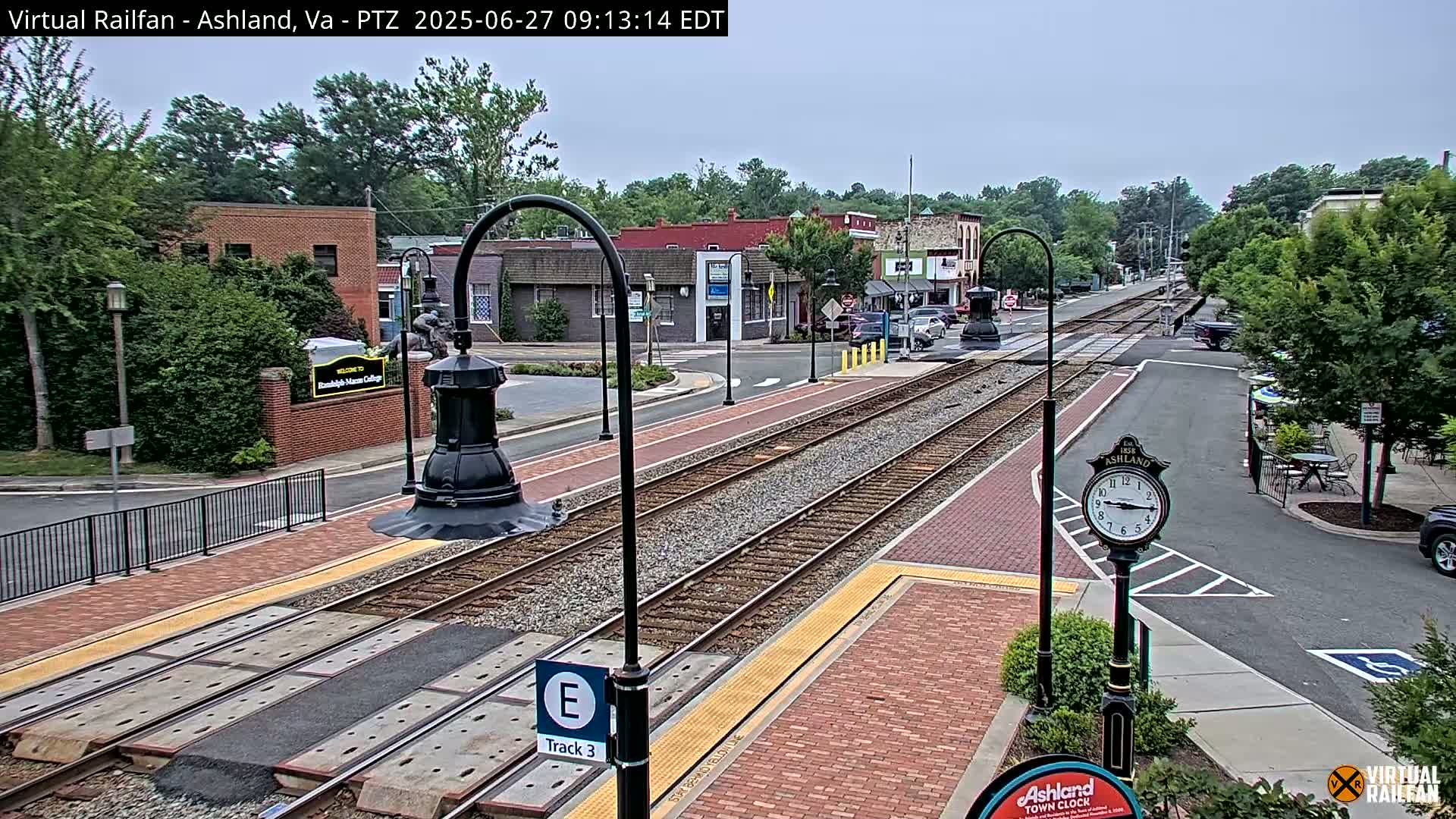 Ashland  Railroad Crossing  Live Cam -  Ashland, Hanover, Virginia, USA 