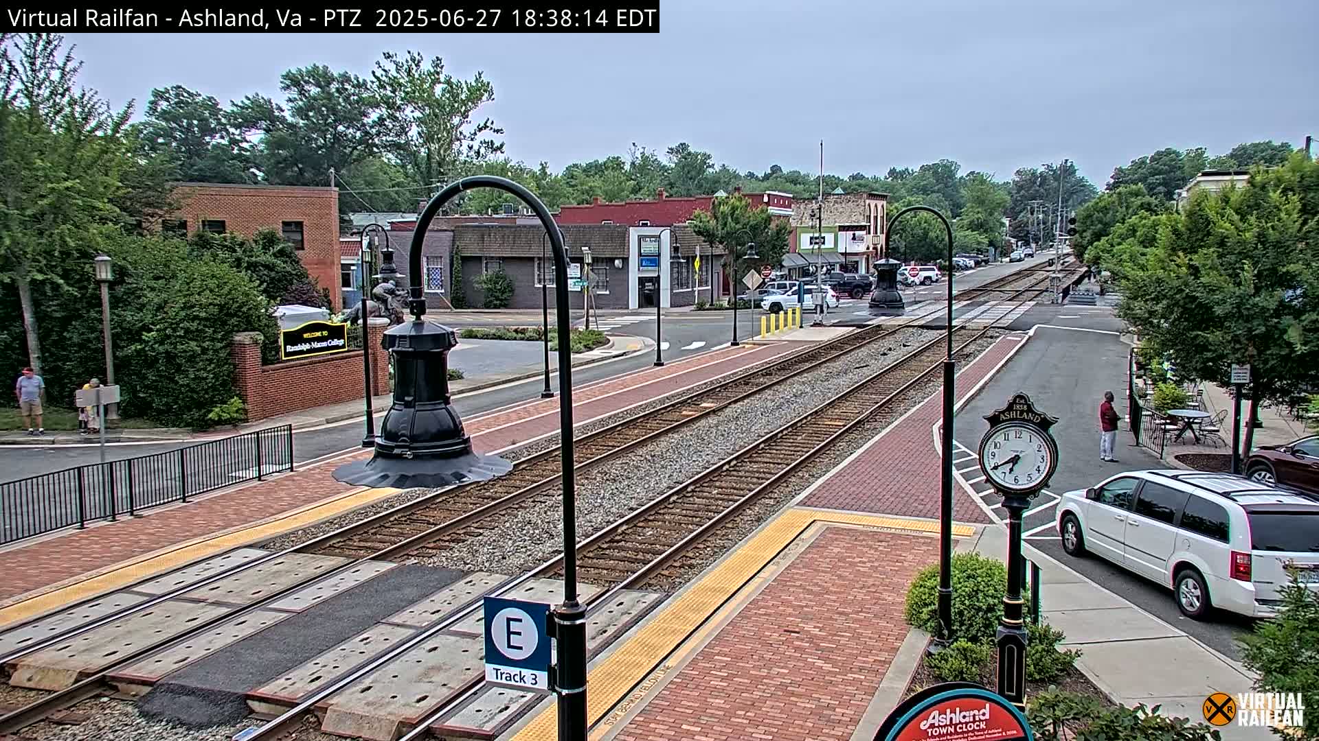 Ashland  Railroad Crossing  Live Cam -  Ashland, Hanover, Virginia, USA 