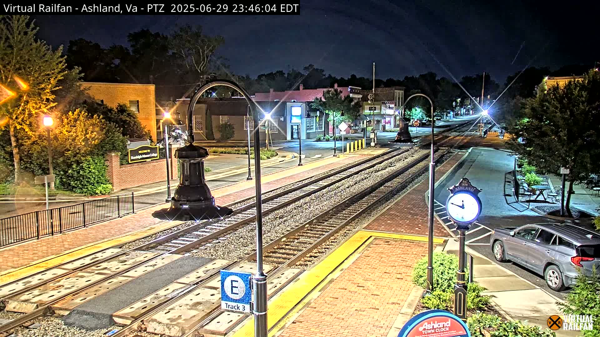 Ashland  Railroad Crossing  Live Cam -  Ashland, Hanover, Virginia, USA 