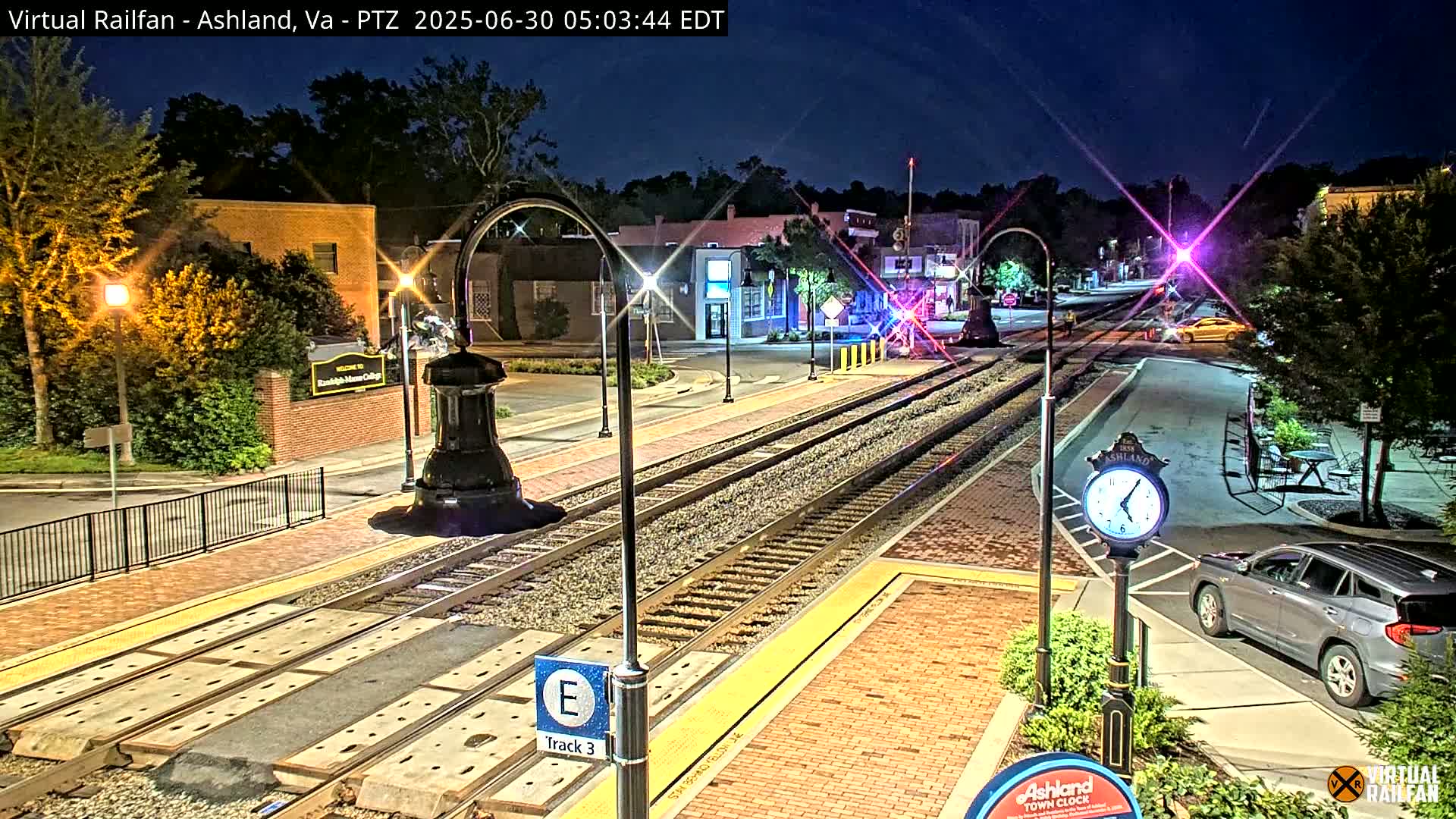 Ashland  Railroad Crossing  Live Cam -  Ashland, Hanover, Virginia, USA 