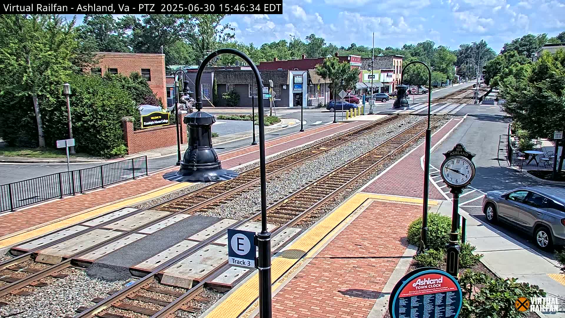 Ashland  Railroad Crossing  Live Cam -  Ashland, Hanover, Virginia, USA 