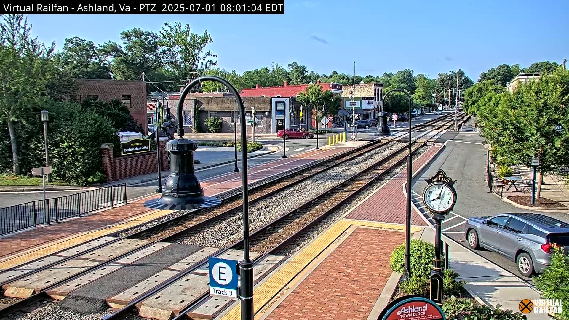 Ashland  Railroad Crossing  Live Cam -  Ashland, Hanover, Virginia, USA 