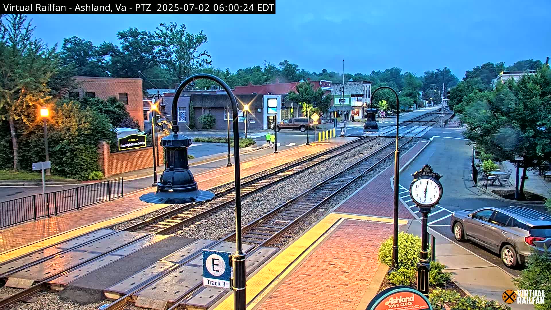Ashland  Railroad Crossing  Live Cam -  Ashland, Hanover, Virginia, USA 