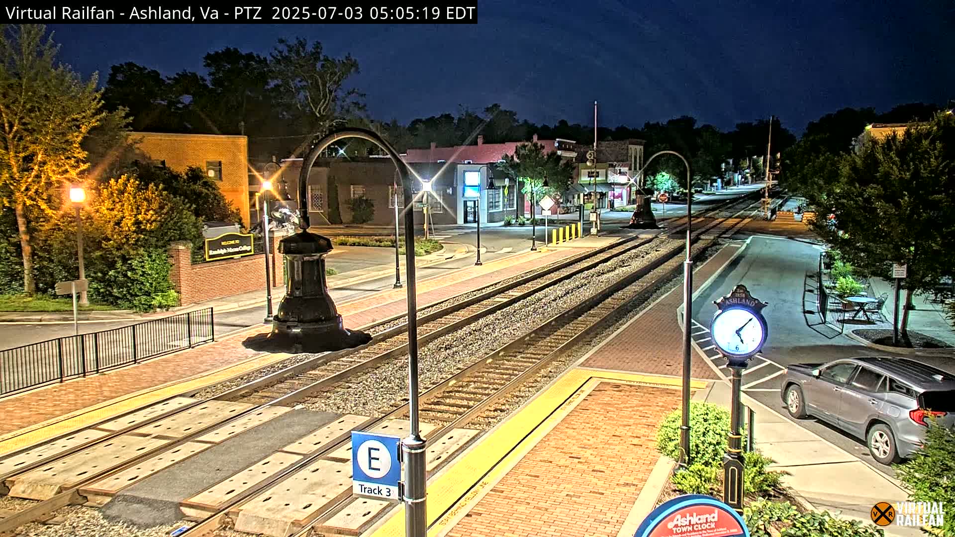 Ashland  Railroad Crossing  Live Cam -  Ashland, Hanover, Virginia, USA 