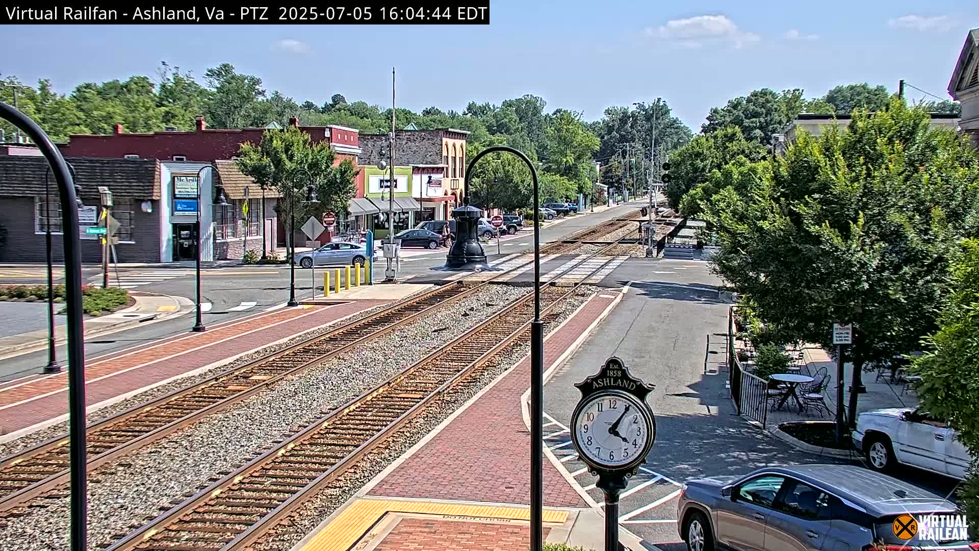 Ashland  Railroad Crossing  Live Cam -  Ashland, Hanover, Virginia, USA 