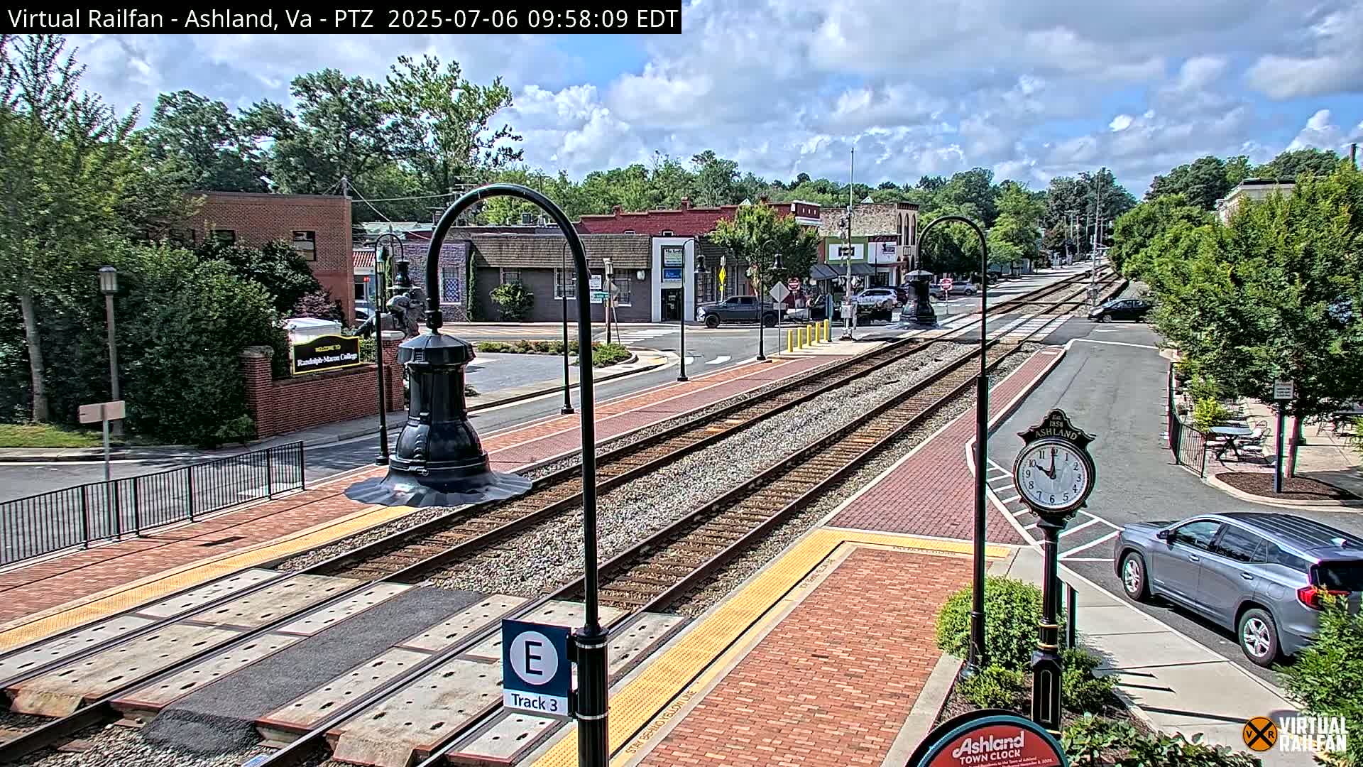 Ashland  Railroad Crossing  Live Cam -  Ashland, Hanover, Virginia, USA 