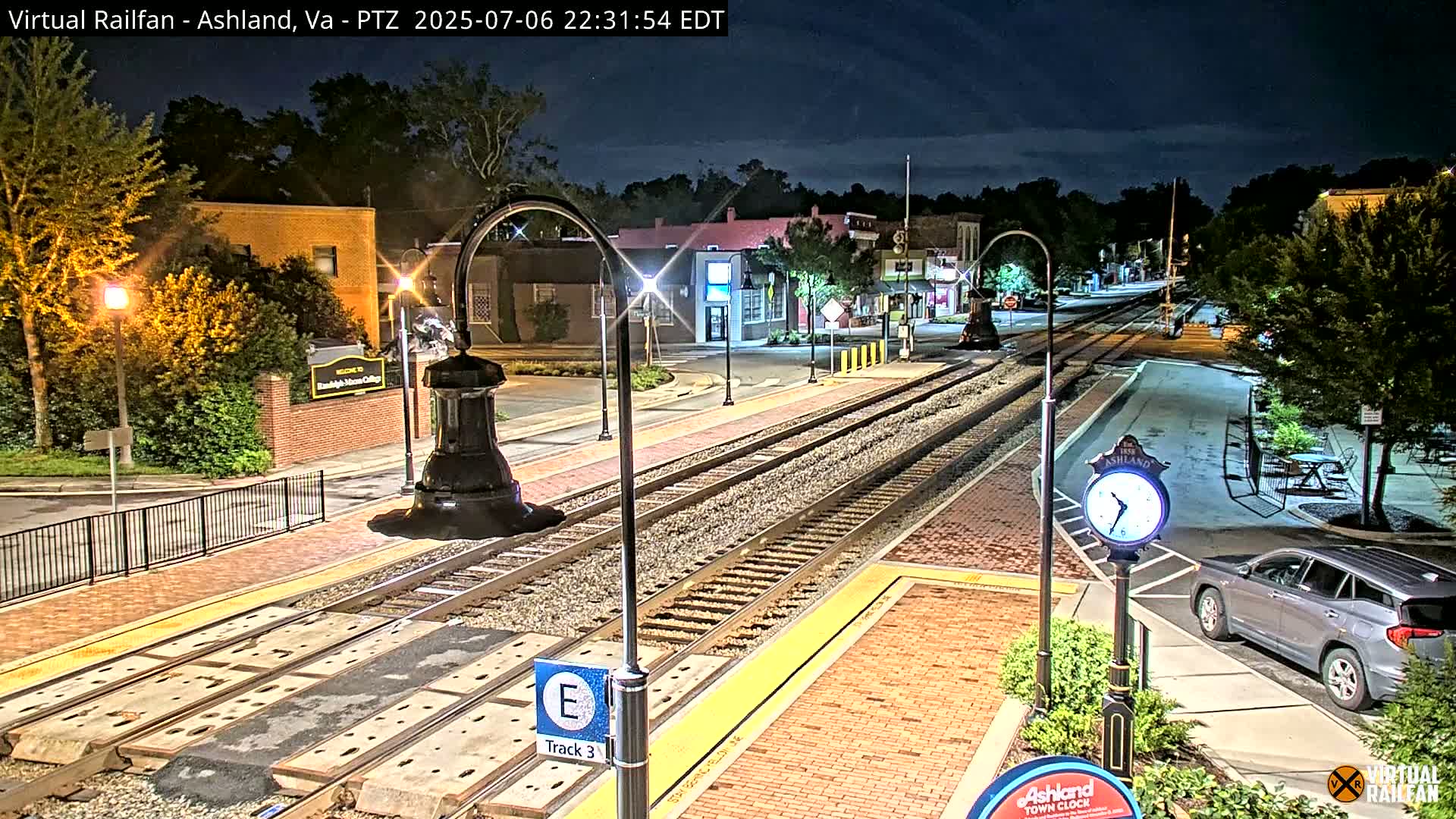 Ashland  Railroad Crossing  Live Cam -  Ashland, Hanover, Virginia, USA 