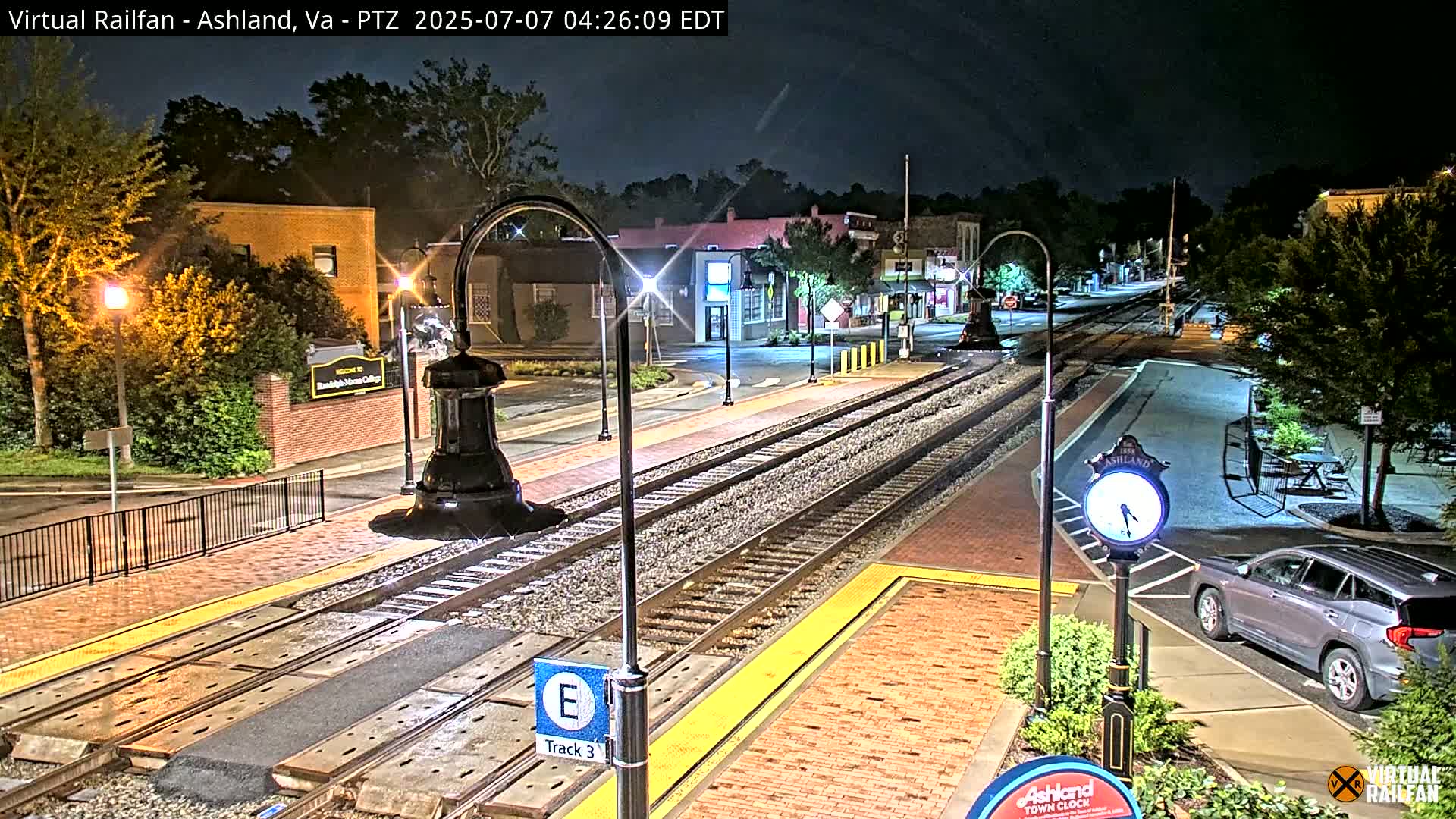 Ashland  Railroad Crossing  Live Cam -  Ashland, Hanover, Virginia, USA 