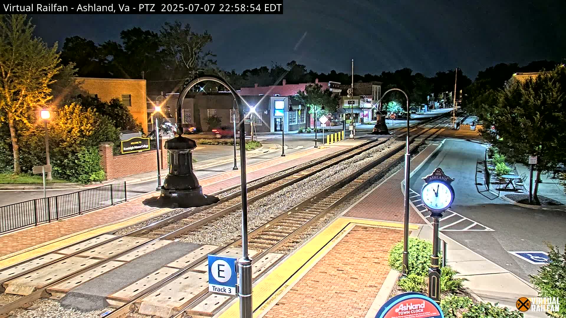 Ashland  Railroad Crossing  Live Cam -  Ashland, Hanover, Virginia, USA 