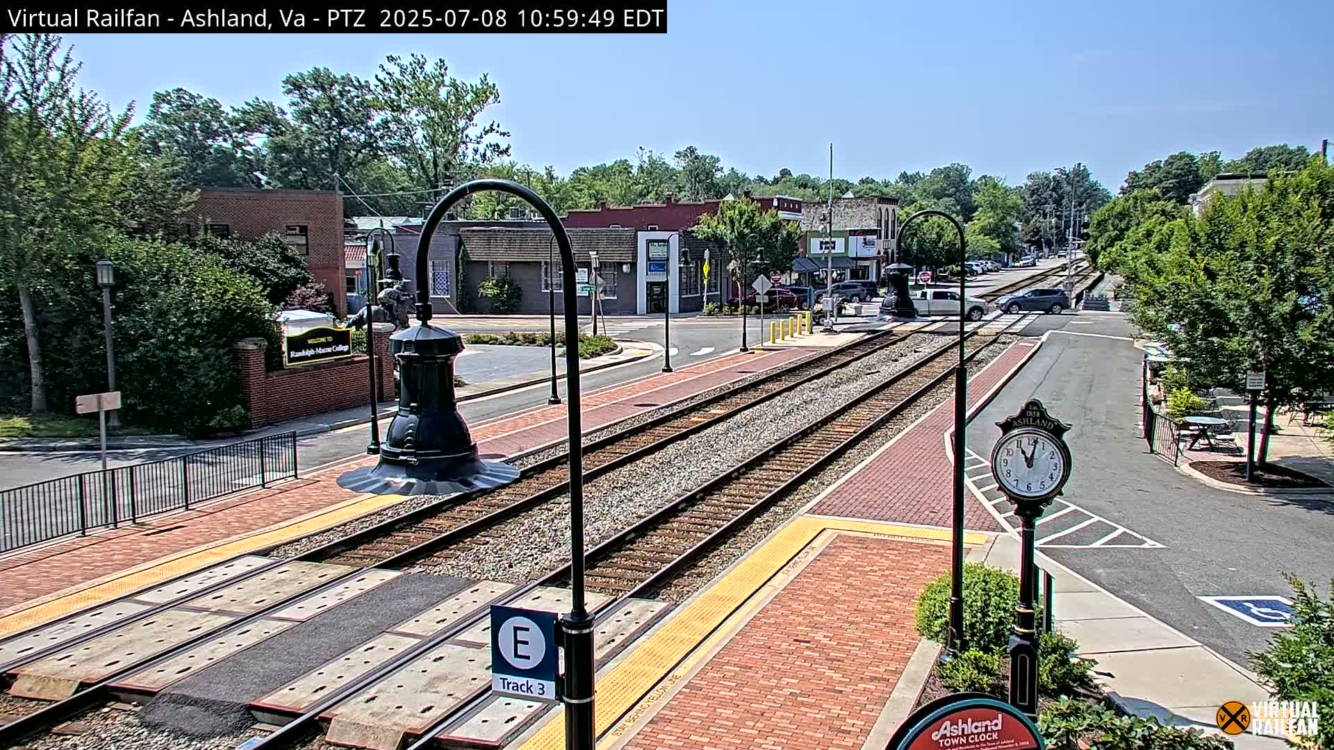 Ashland  Railroad Crossing  Live Cam -  Ashland, Hanover, Virginia, USA 