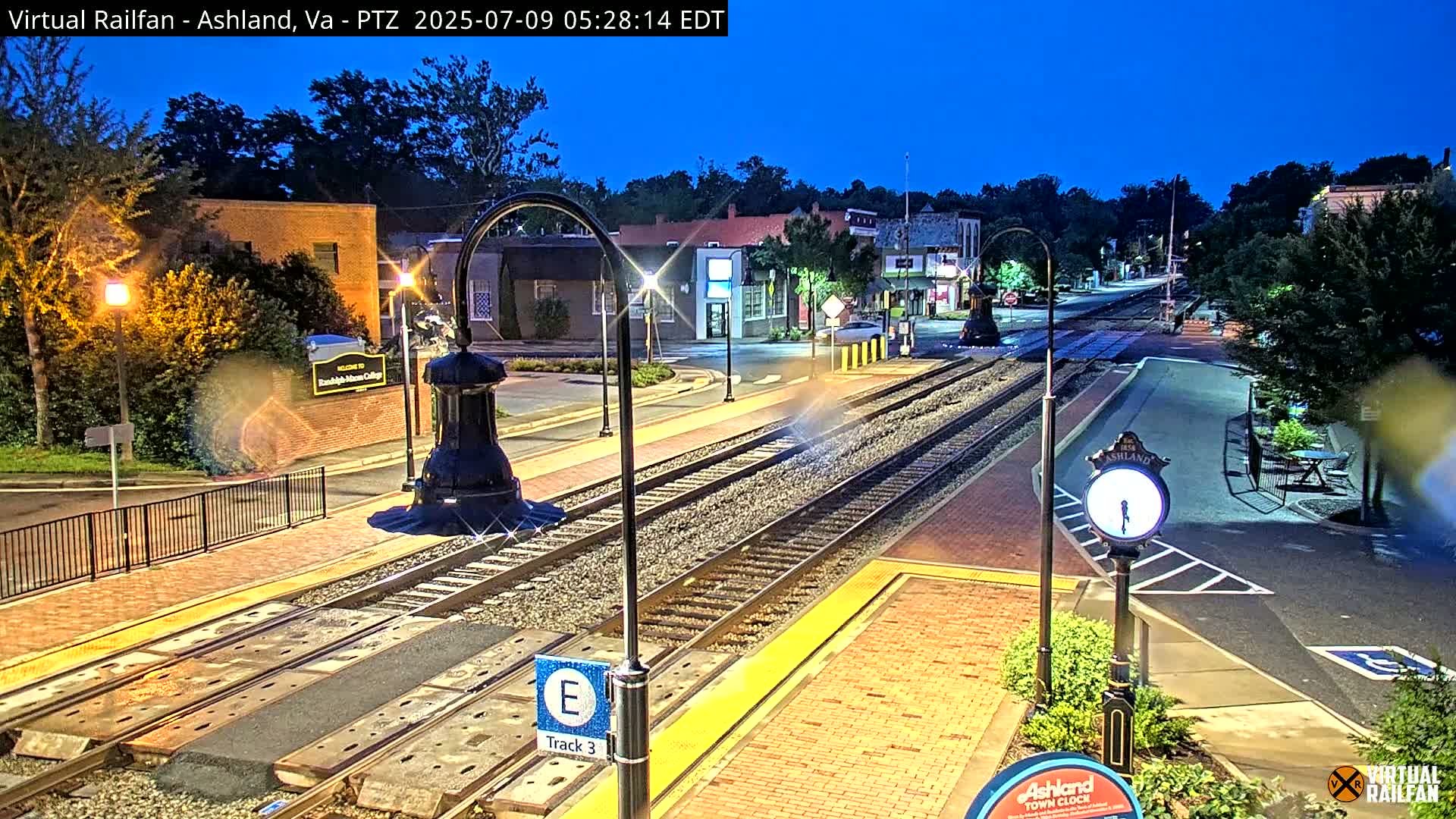 Ashland  Railroad Crossing  Live Cam -  Ashland, Hanover, Virginia, USA 