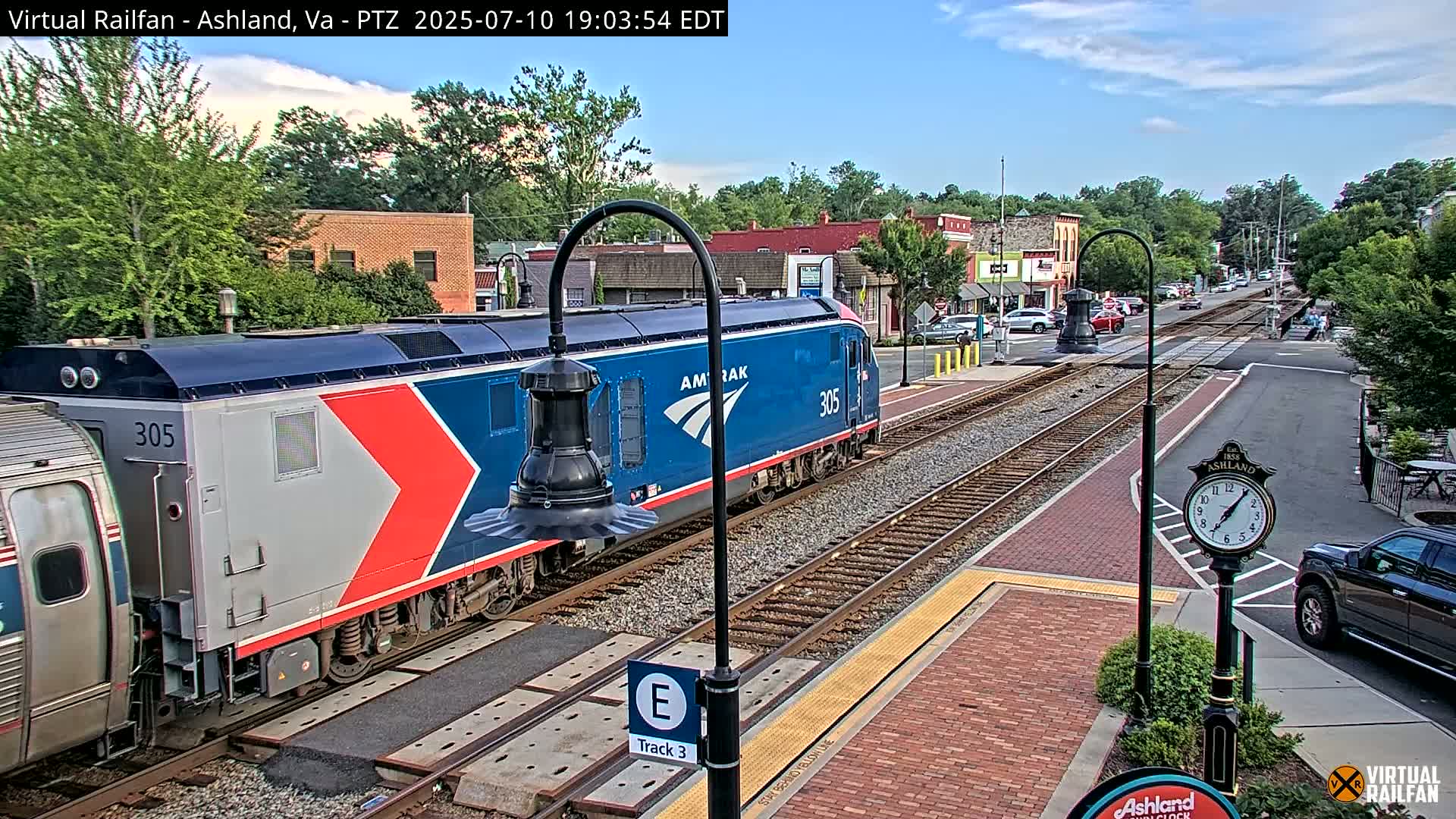 Ashland  Railroad Crossing  Live Cam -  Ashland, Hanover, Virginia, USA 