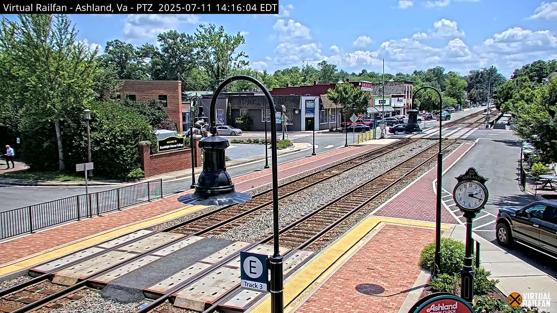 Ashland  Railroad Crossing  Live Cam -  Ashland, Hanover, Virginia, USA 