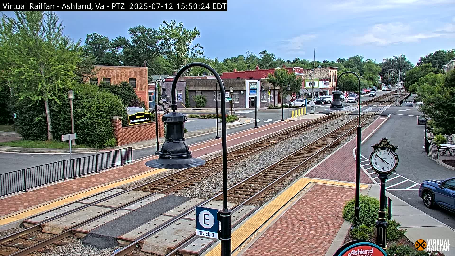 Ashland  Railroad Crossing  Live Cam -  Ashland, Hanover, Virginia, USA 