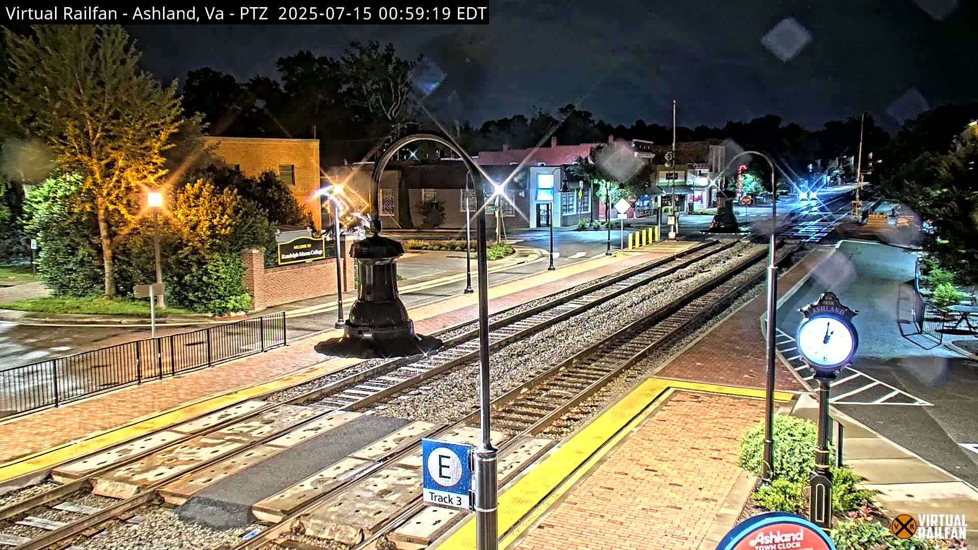 Ashland  Railroad Crossing  Live Cam -  Ashland, Hanover, Virginia, USA 
