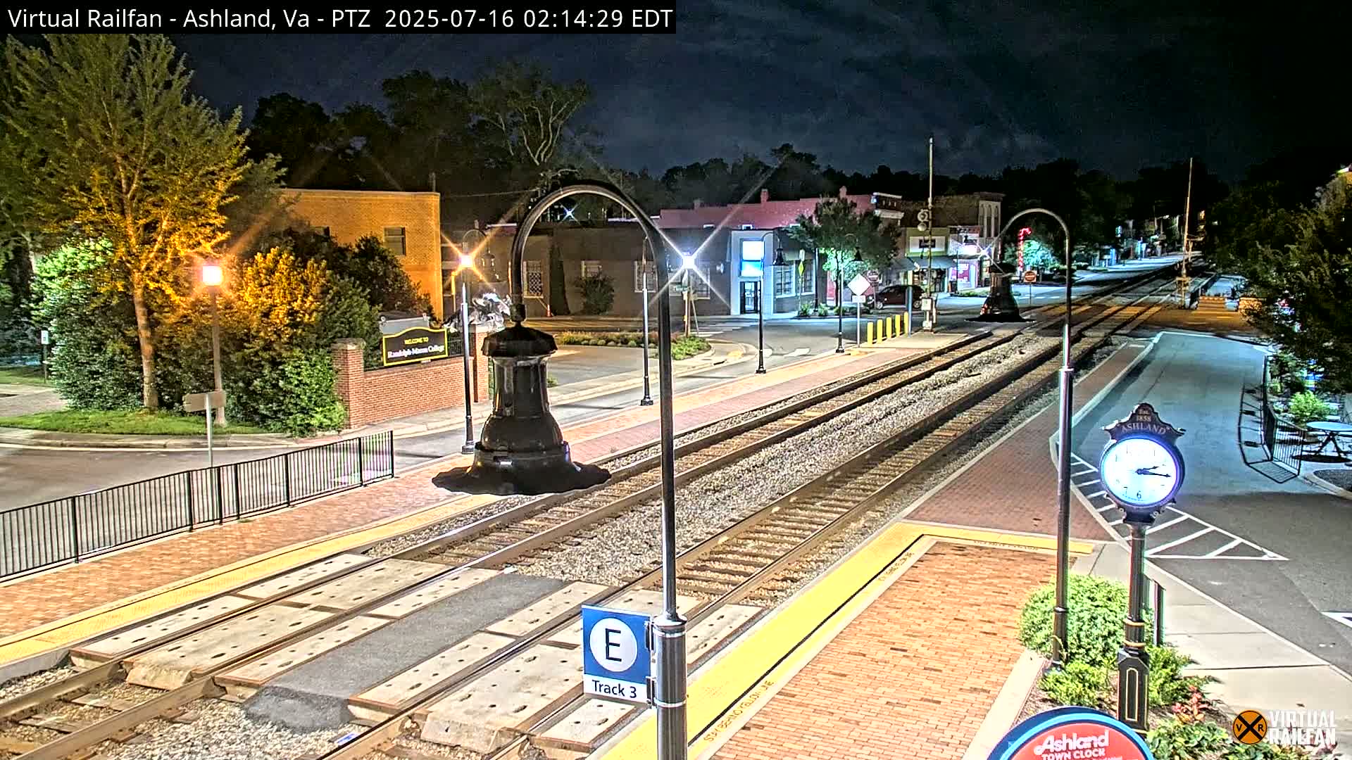 Ashland  Railroad Crossing  Live Cam -  Ashland, Hanover, Virginia, USA 