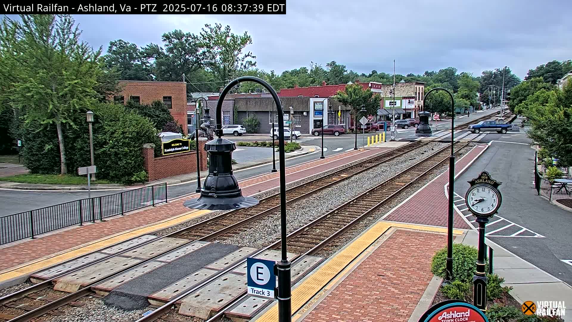 Ashland  Railroad Crossing  Live Cam -  Ashland, Hanover, Virginia, USA 