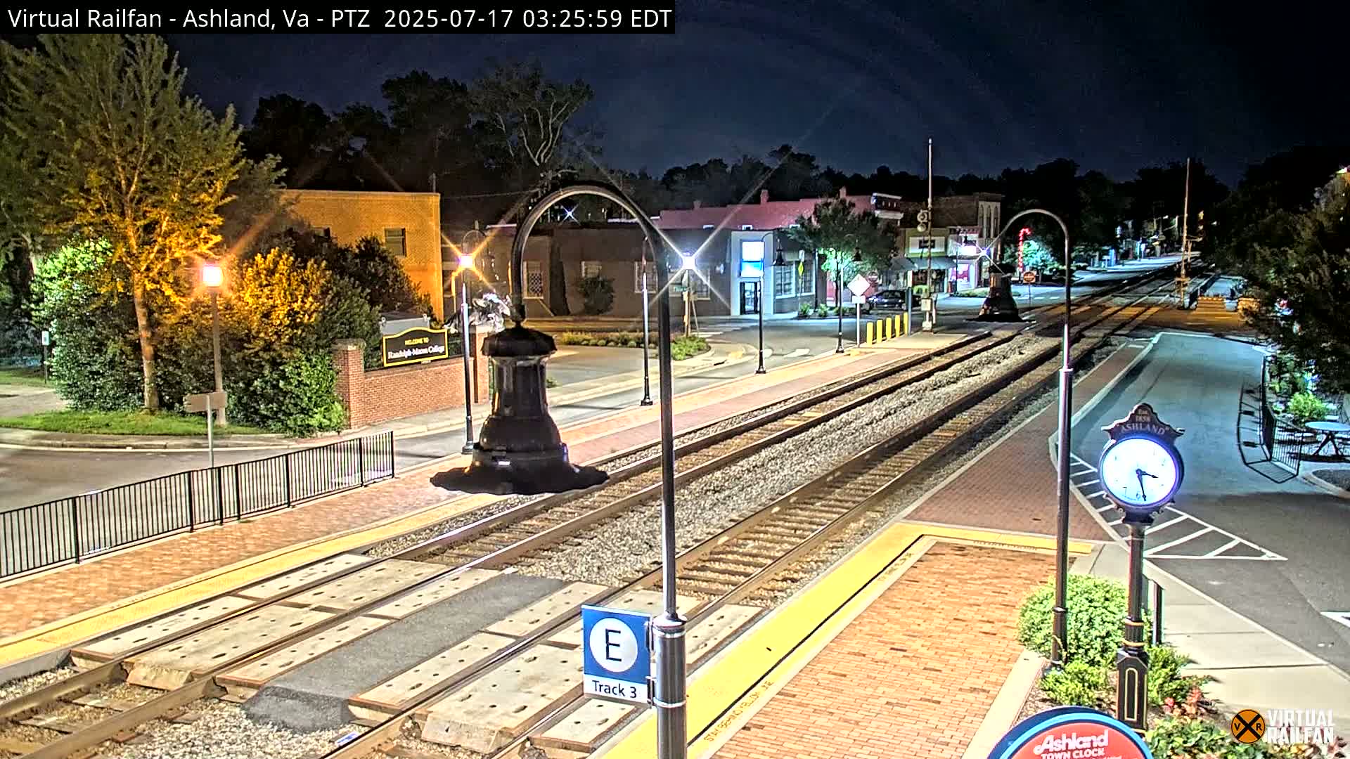 Ashland  Railroad Crossing  Live Cam -  Ashland, Hanover, Virginia, USA 