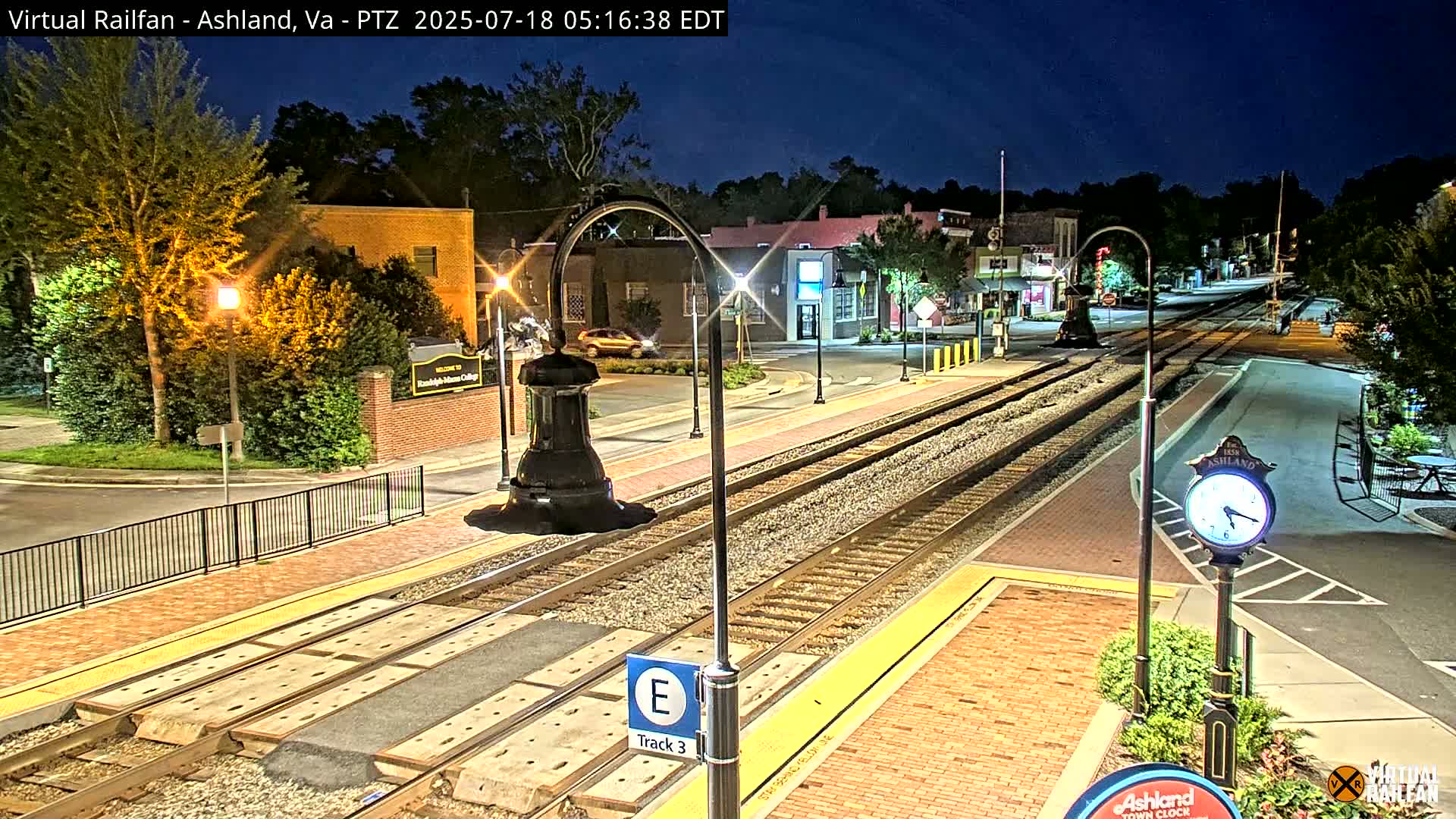 Ashland  Railroad Crossing  Live Cam -  Ashland, Hanover, Virginia, USA 