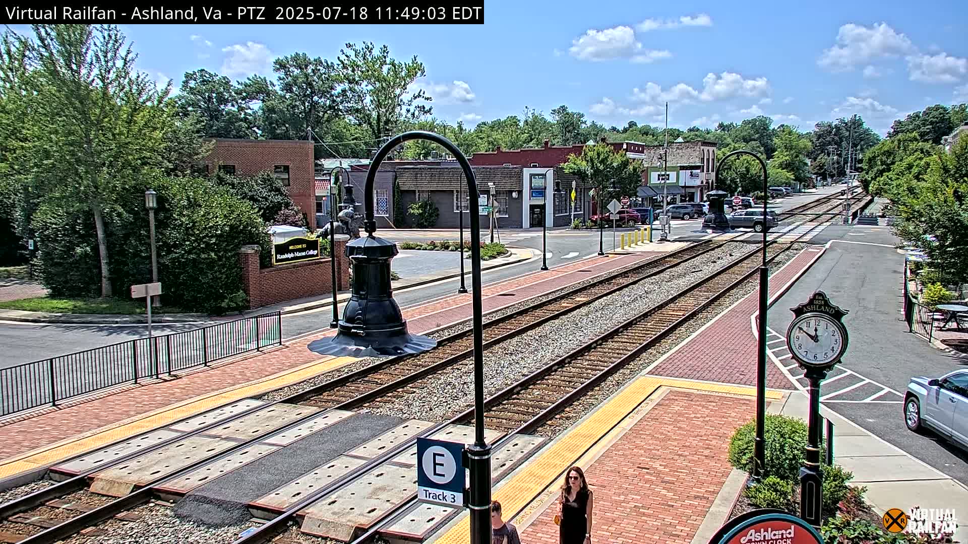 Ashland  Railroad Crossing  Live Cam -  Ashland, Hanover, Virginia, USA 
