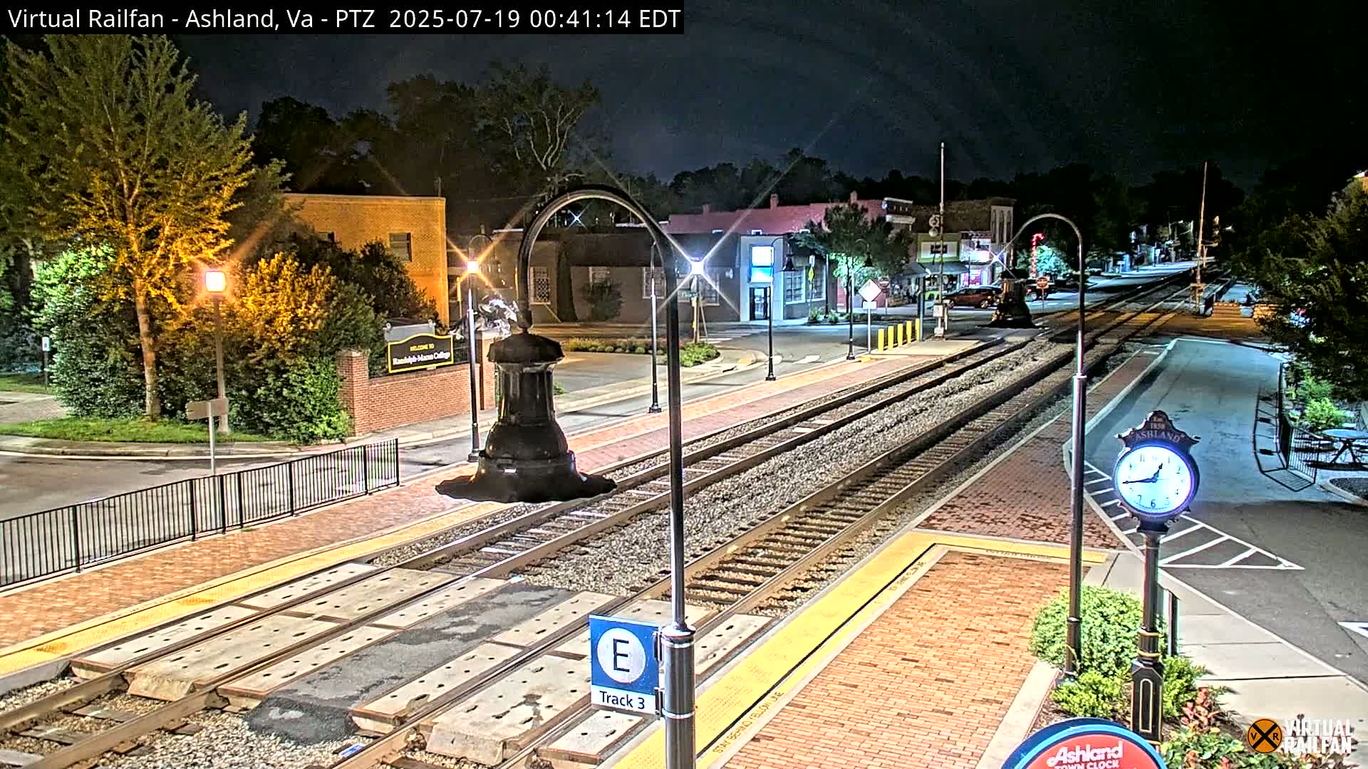 Ashland  Railroad Crossing  Live Cam -  Ashland, Hanover, Virginia, USA 