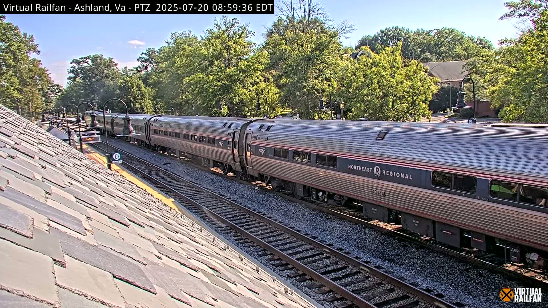 Ashland  Railroad Crossing  Live Cam -  Ashland, Hanover, Virginia, USA 